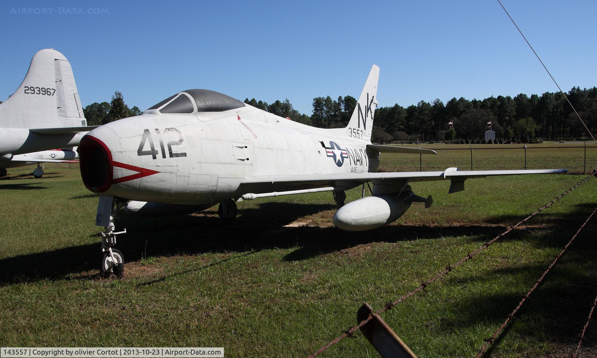 143557, North American AF-1E Fury C/N 204-65, A rare fury in the Georgia veteran state park