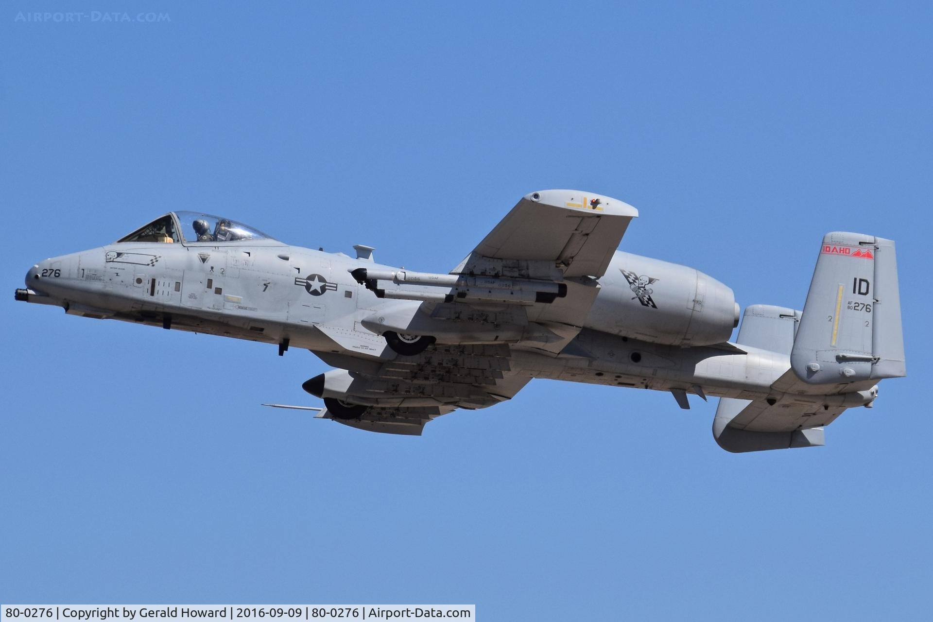 80-0276, 1980 Fairchild Republic A-10C Thunderbolt II C/N A10-0626, Departed RWY 28L.