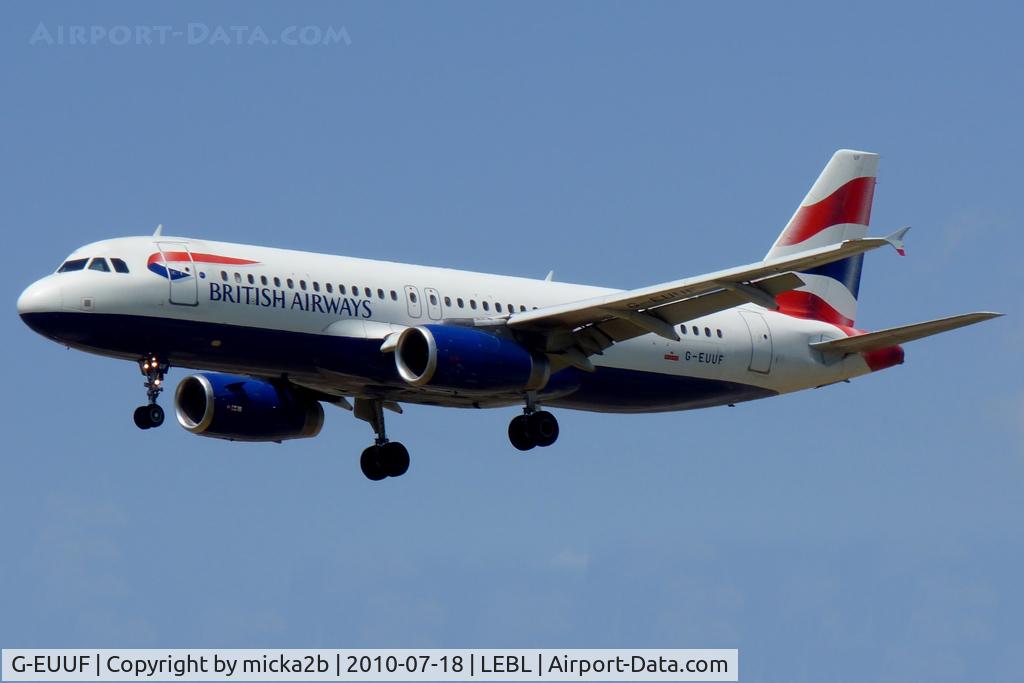 G-EUUF, 2002 Airbus A320-232 C/N 1814, Landing