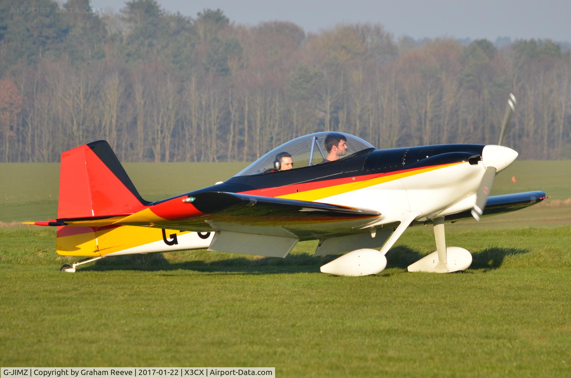 G-JIMZ, 1991 Vans RV-4 C/N 2488, Just landed at Northrepps.