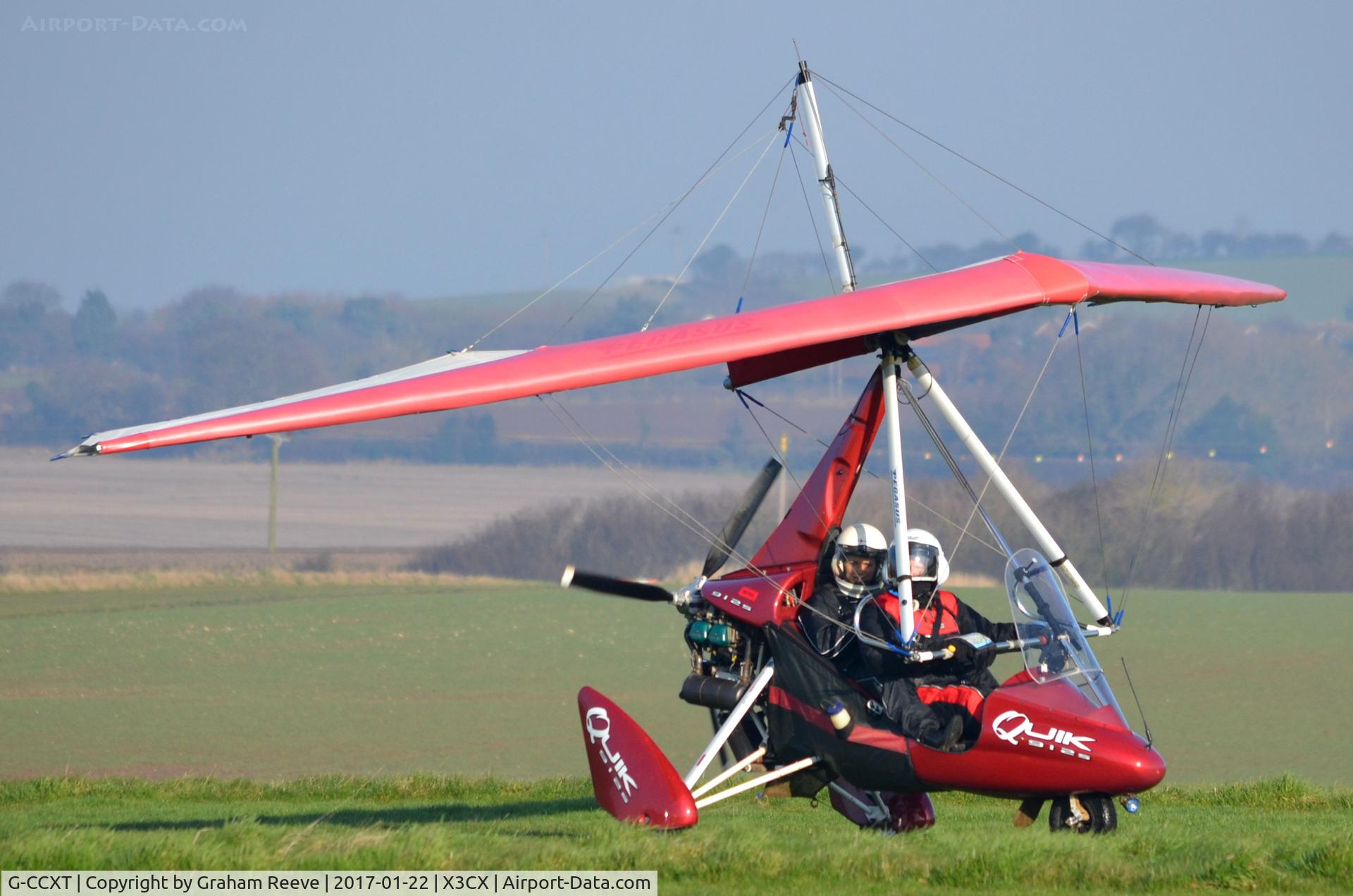 G-CCXT, 2004 Mainair Pegasus Quik C/N 8046, Just landed at Northrepps.