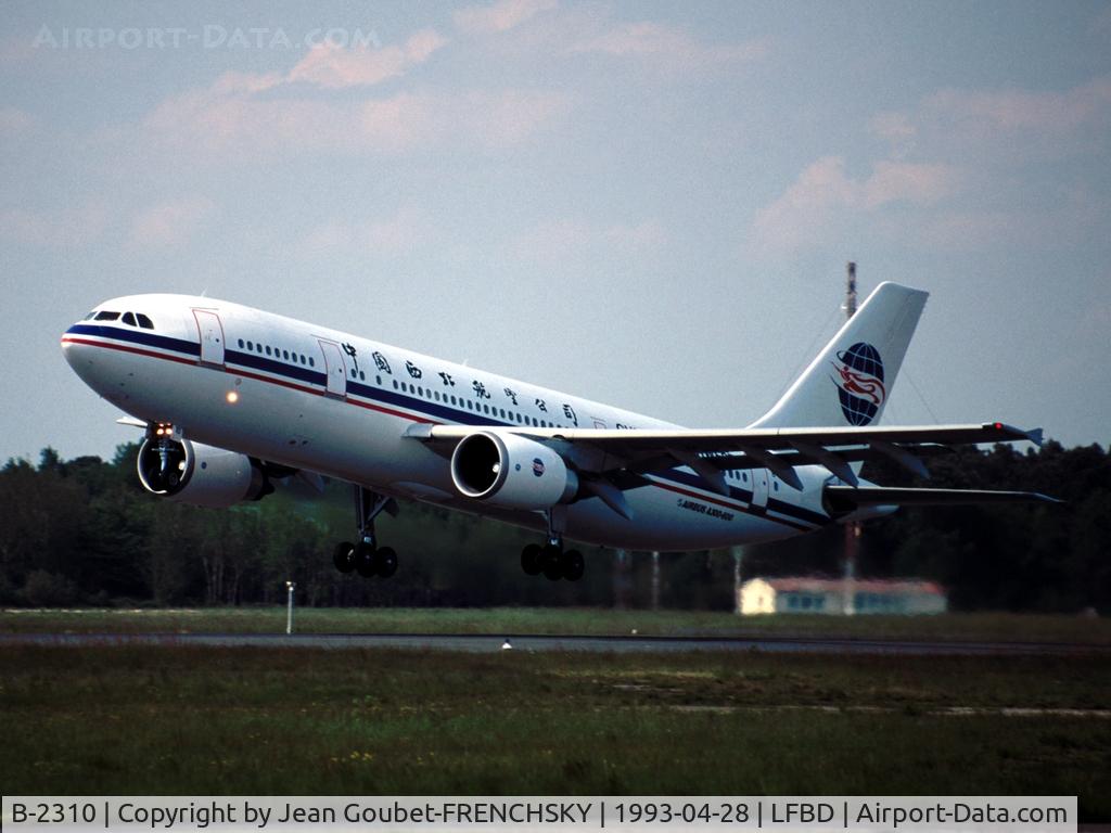 B-2310, 1991 Airbus A300B4-605R C/N 603, China Northwest Airlines take off 23