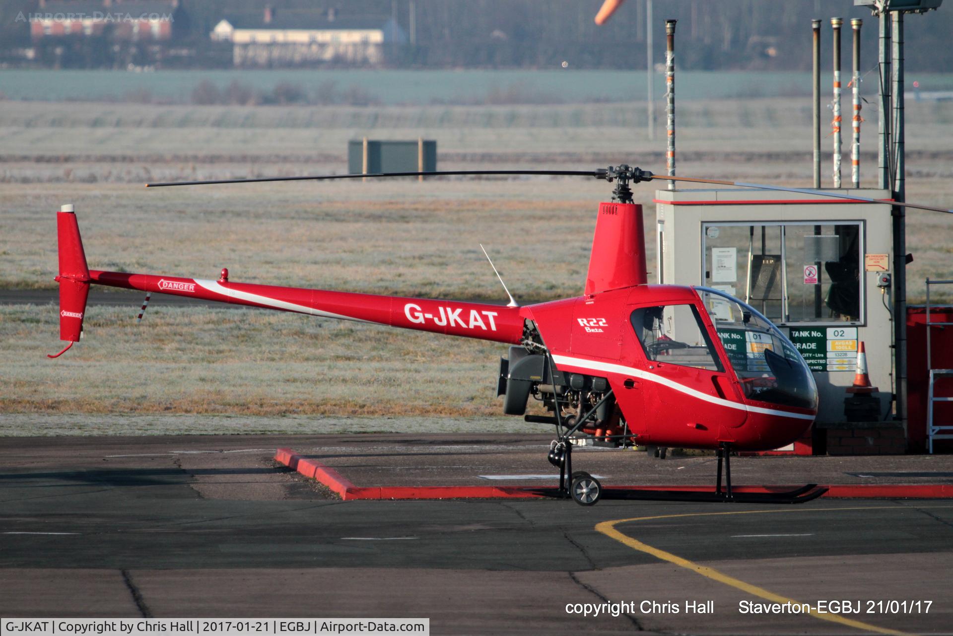 G-JKAT, 1986 Robinson R22 Beta C/N 0566, at Staverton
