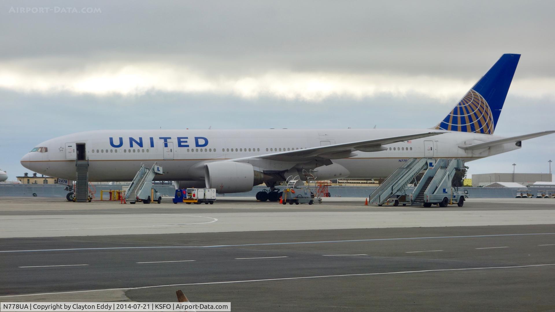 N778UA, 1996 Boeing 777-222 C/N 26940, SFO 2014