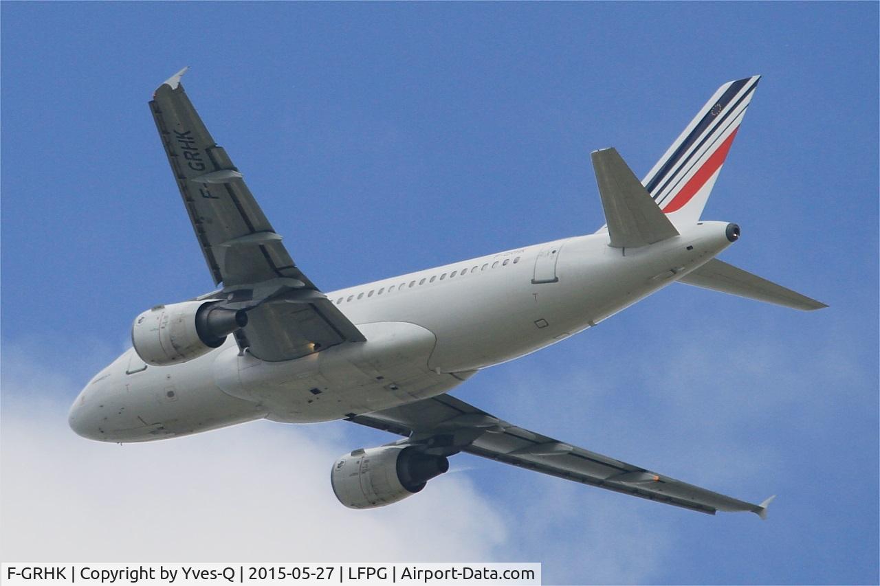 F-GRHK, 2000 Airbus A319-111 C/N 1190, Airbus A319-111, Take off rwy 27L, Roissy Charles De Gaulle airport (LFPG-CDG)