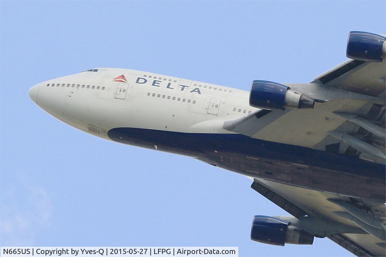 N665US, 1989 Boeing 747-451 C/N 23820, Boeing 747-451, Take off rwy 27L, Roissy Charles De Gaulle airport (LFPG-CDG)
