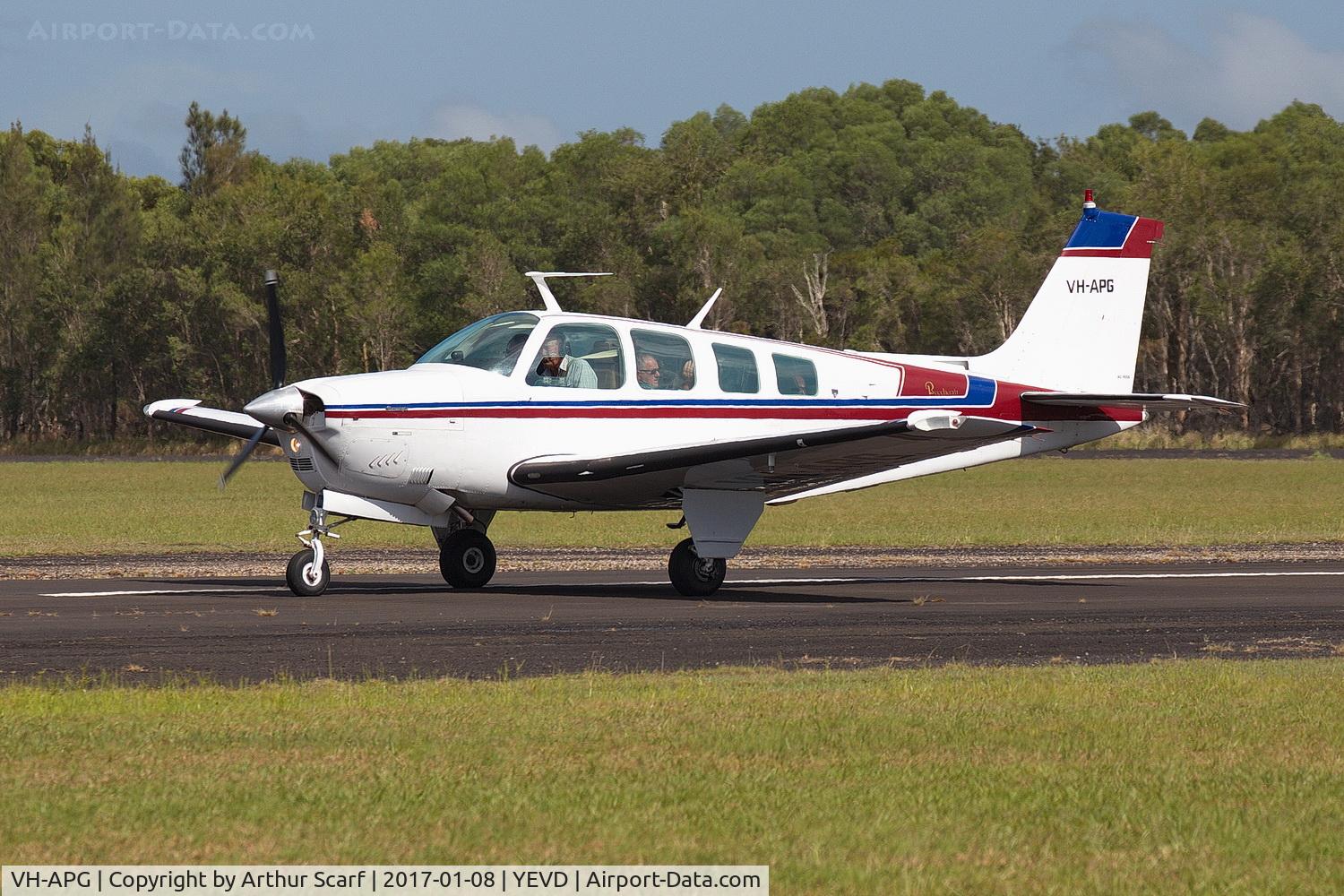 VH-APG, 1978 Beech A36 Bonanza 36 C/N E-1292, at the Great Eastern Fly In - Evans Head Memorial Aerodrome 08-01-2017