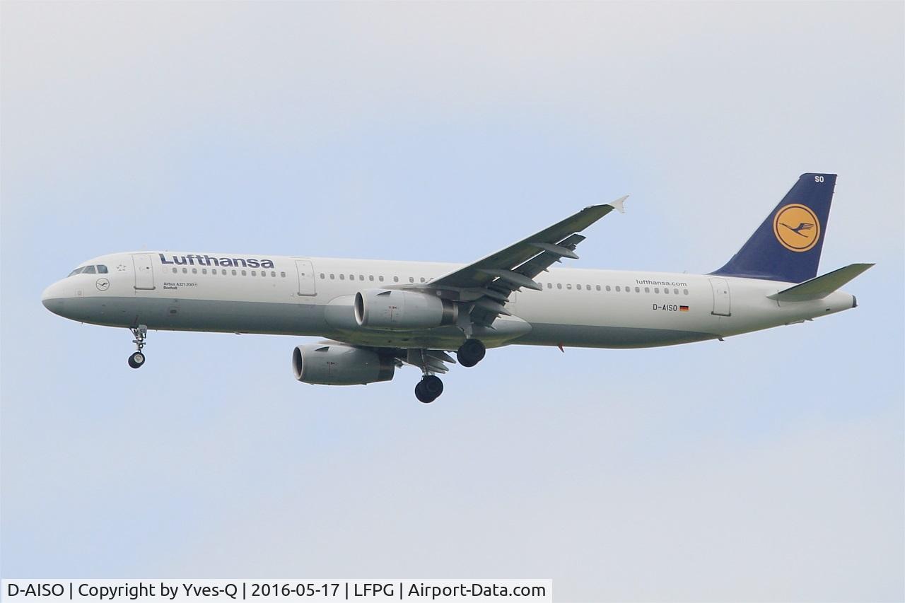 D-AISO, 2008 Airbus A321-231 C/N 3625, Airbus A321-231, Short approach rwy 27R, Paris-Roissy Charles De Gaulle airport (LFPG-CDG)