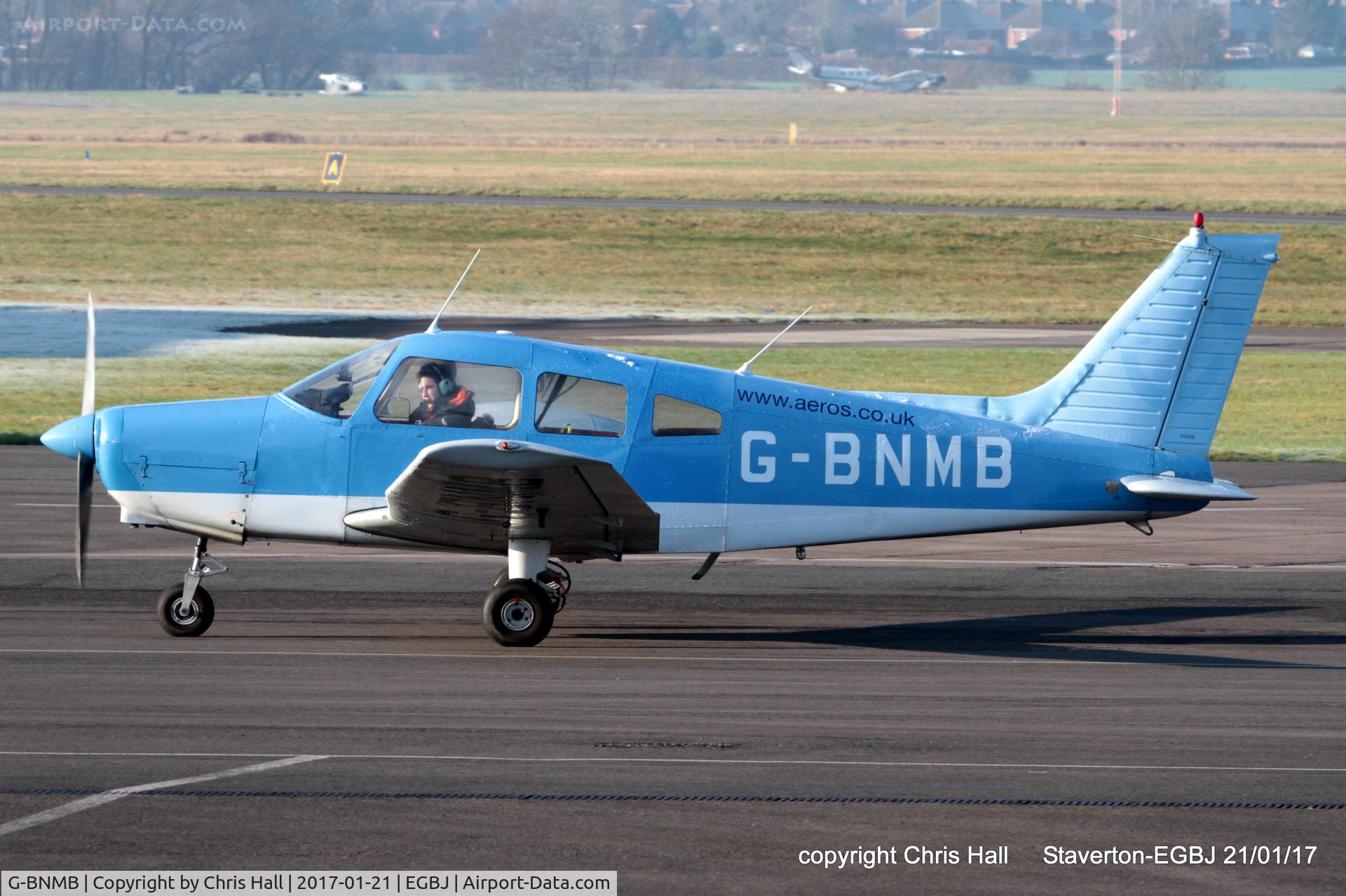 G-BNMB, 1976 Piper PA-28-151 Cherokee Warrior C/N 28-7615369, at Staverton