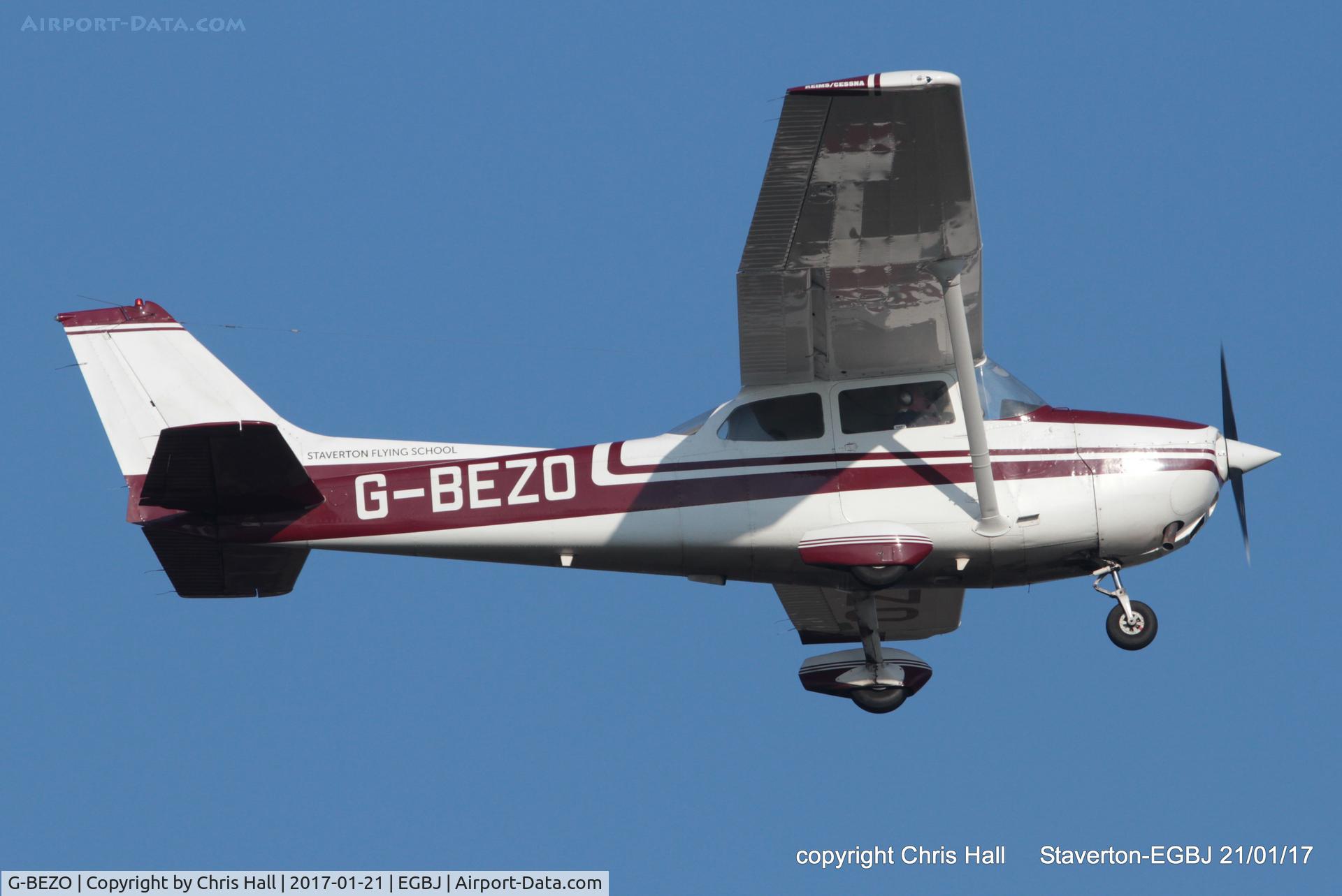 G-BEZO, 1976 Reims F172M ll Skyhawk C/N 1392, at Staverton