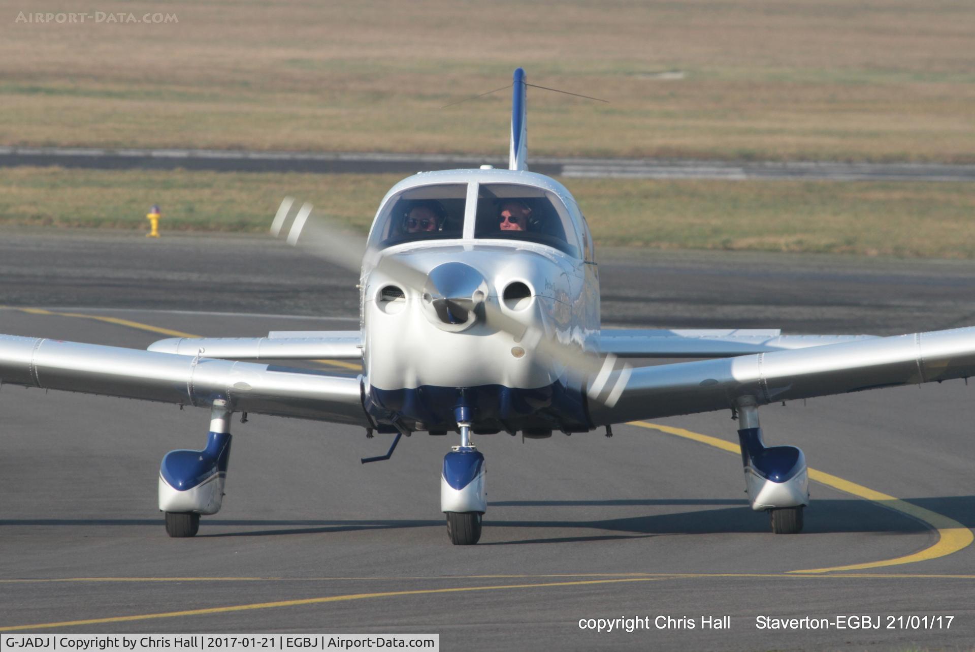 G-JADJ, 1995 Piper PA-28-181 Cherokee Archer III C/N 2843009, at Staverton