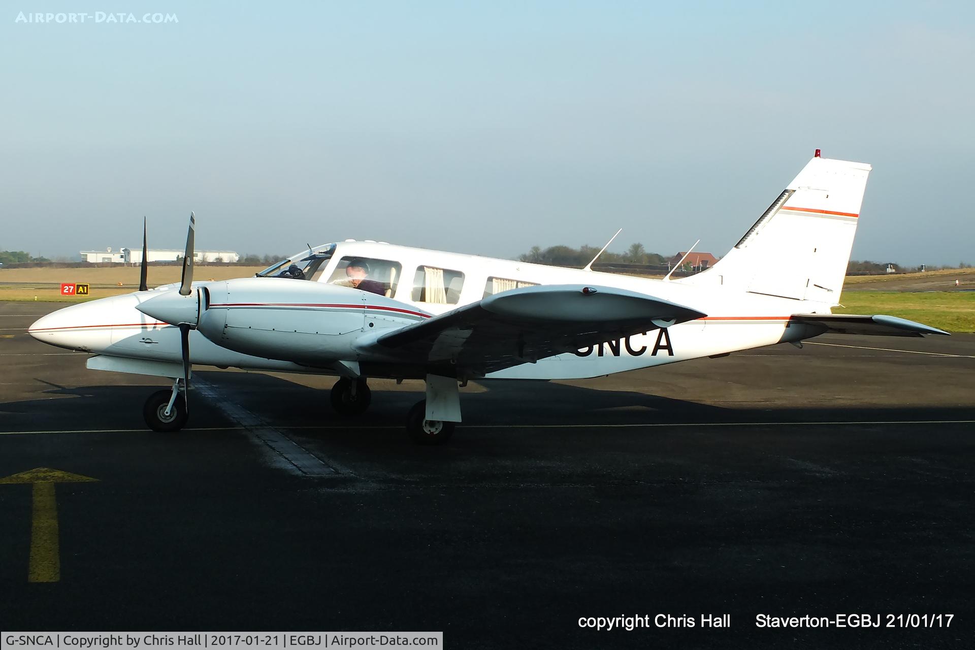 G-SNCA, 1979 Piper PA-34-200T Seneca II C/N 34-7970355, at Staverton