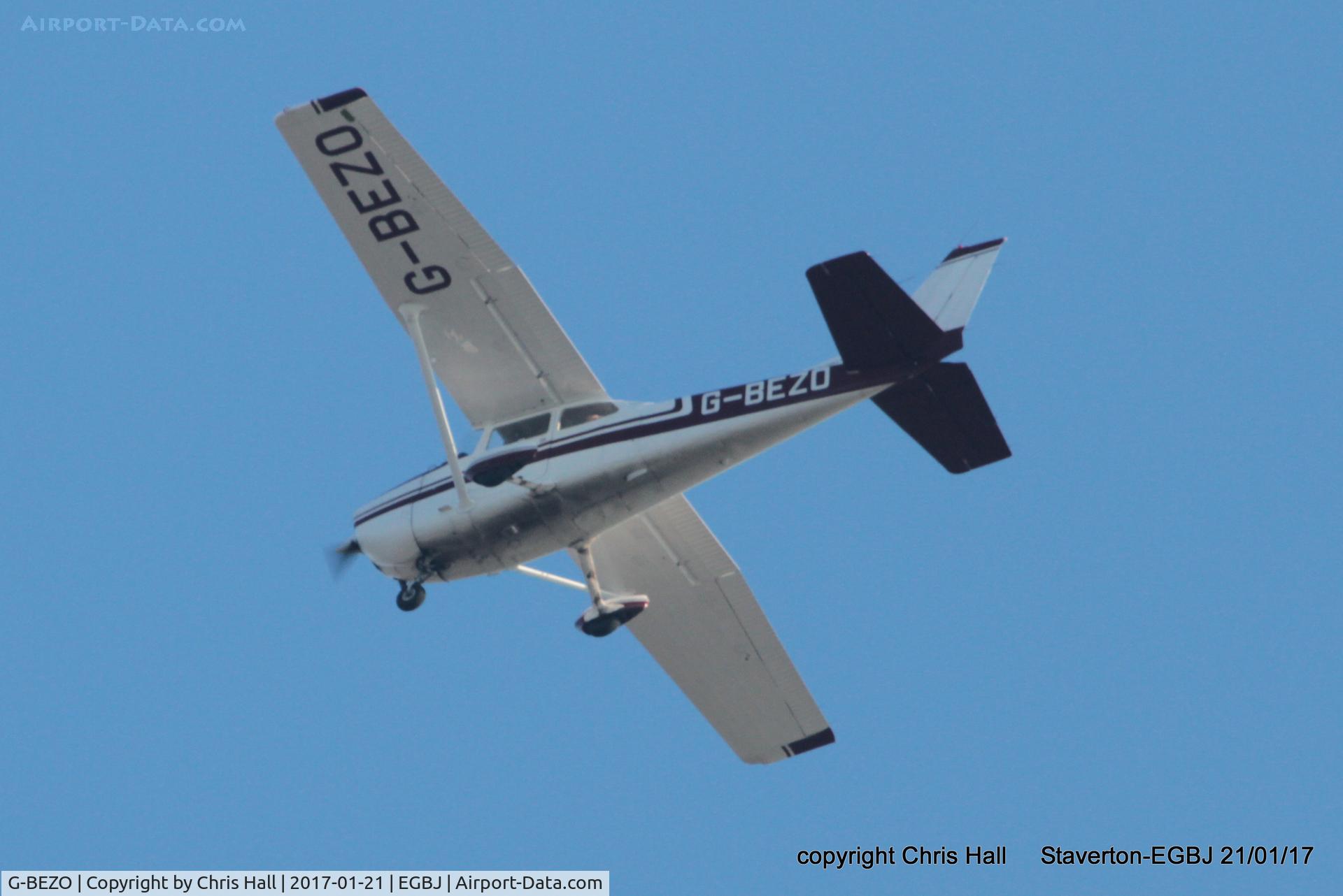 G-BEZO, 1976 Reims F172M ll Skyhawk C/N 1392, at Staverton