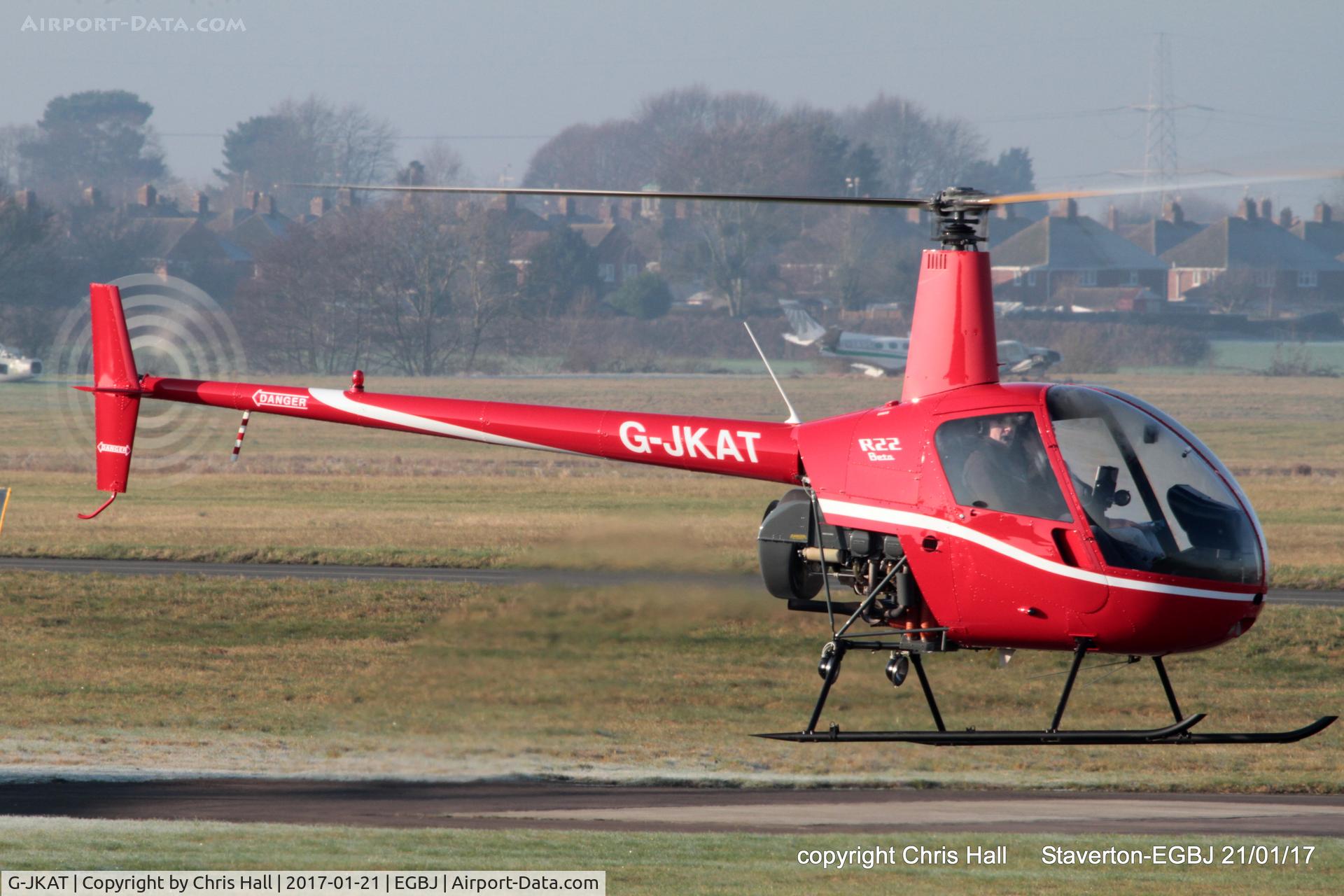 G-JKAT, 1986 Robinson R22 Beta C/N 0566, at Staverton