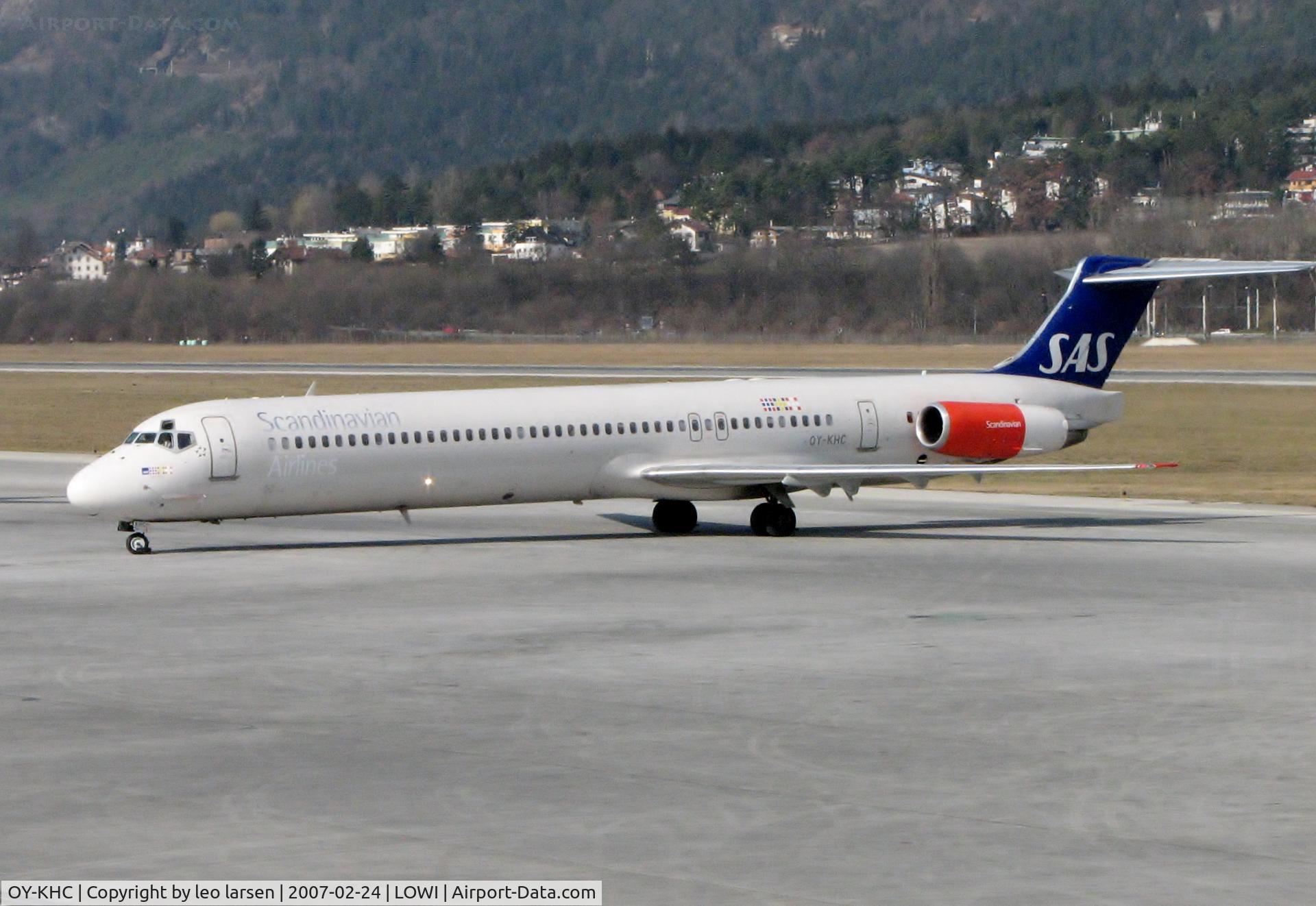 OY-KHC, 1986 McDonnell Douglas MD-82 (DC-9-82) C/N 49436, Innsbruck 24.2.2007