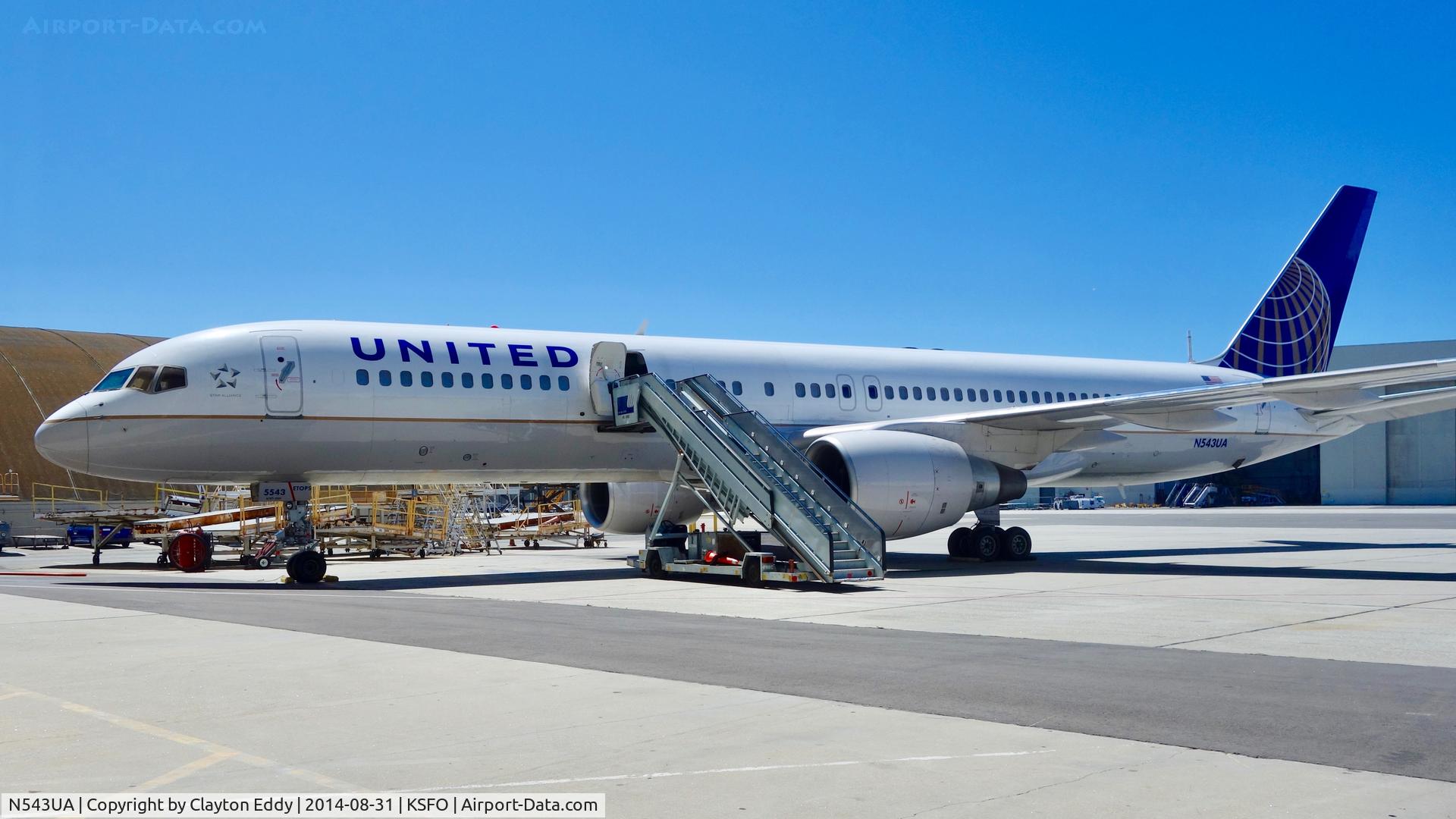 N543UA, 1991 Boeing 757-222 C/N 25698, SFO 2014