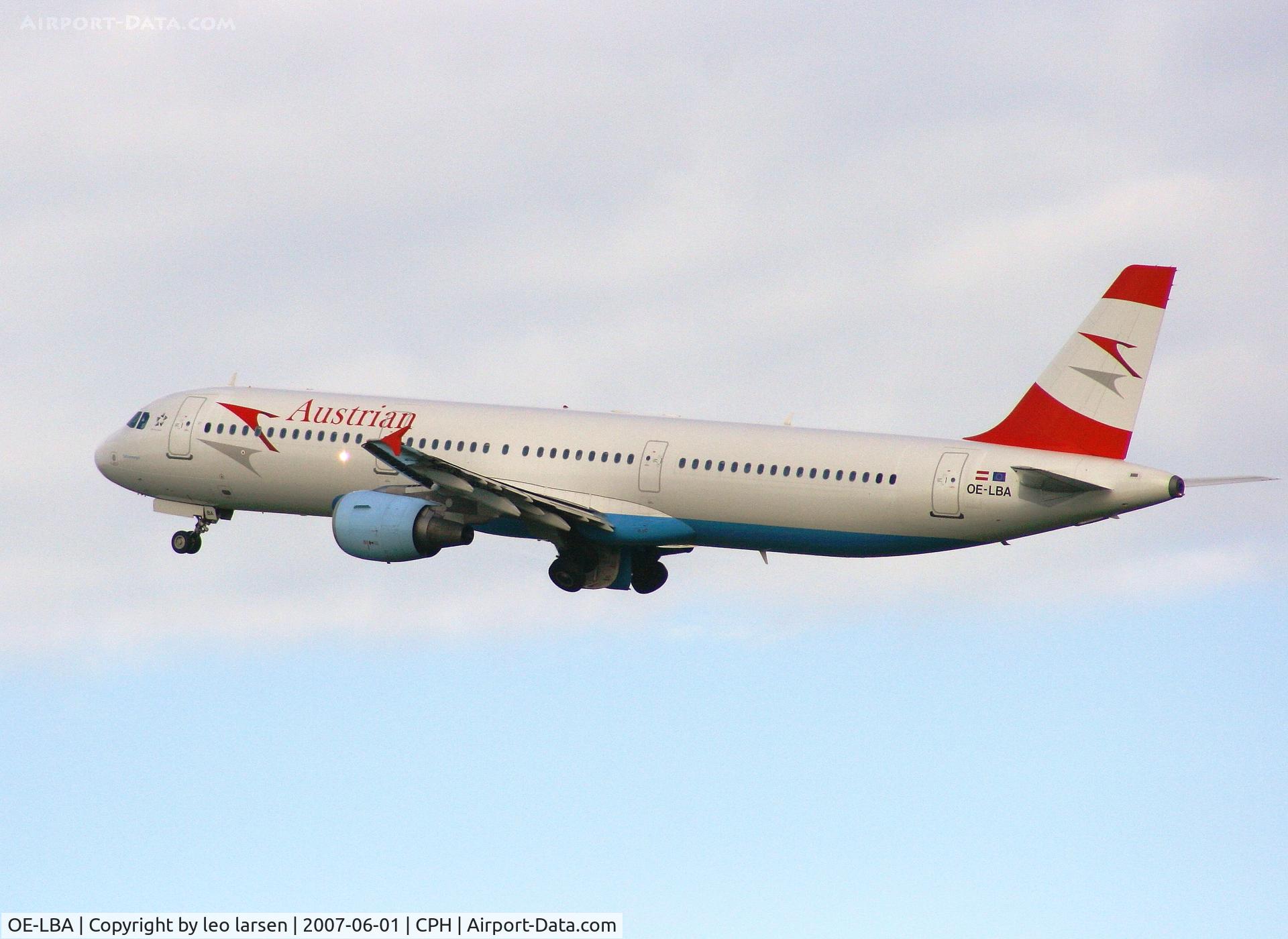 OE-LBA, 1995 Airbus A321-111 C/N 552, Copenhagen 1.6.2007