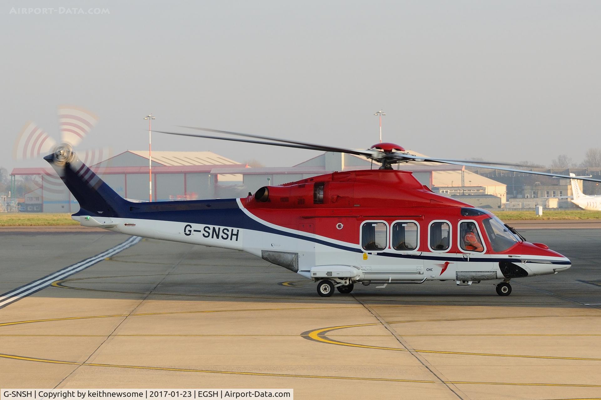 G-SNSH, 2013 AgustaWestland AW-139 C/N 31474, Parking in the shade.
