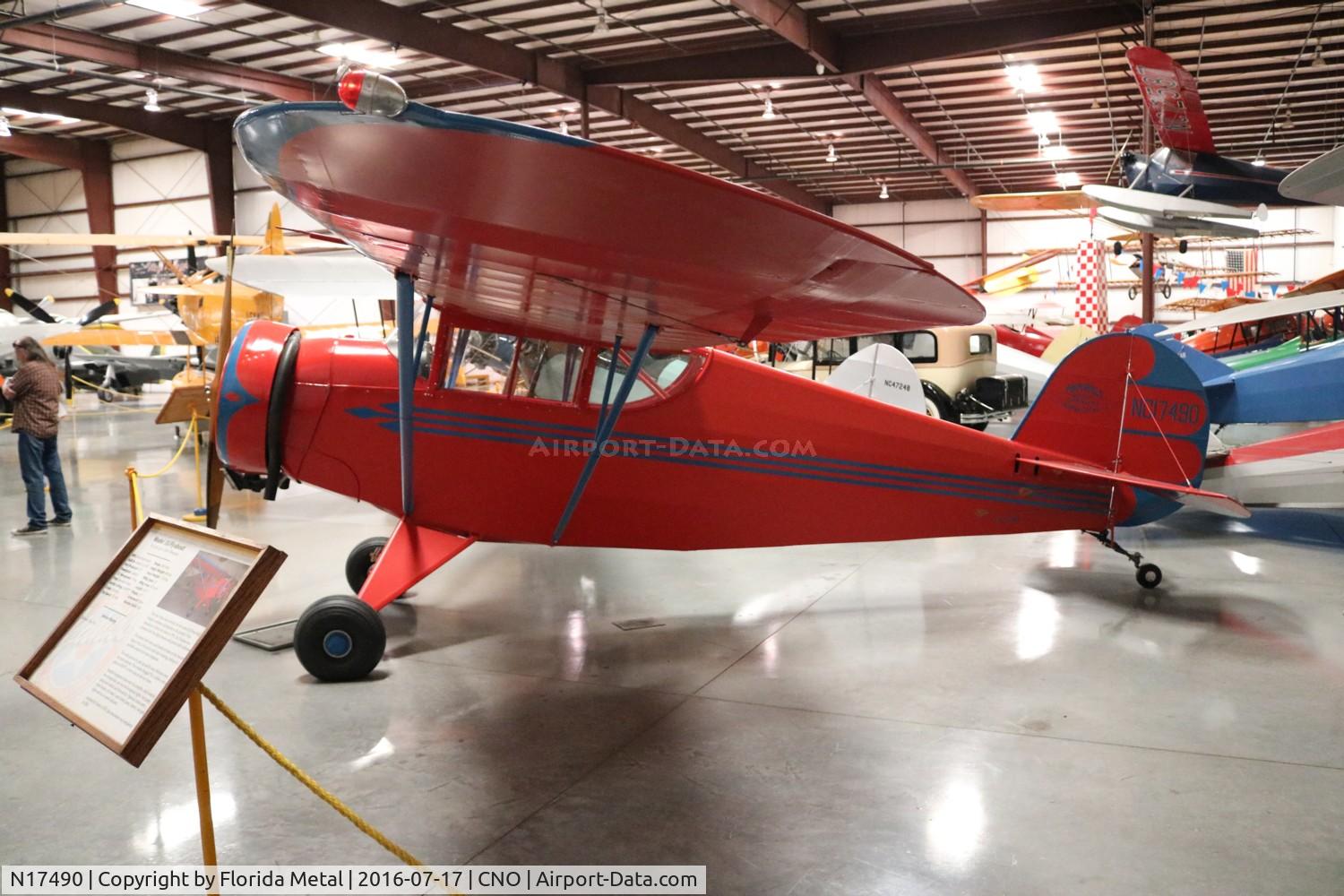 N17490, 1937 Porterfield 35-70 Flyabout C/N 190, Porterfield 35-70