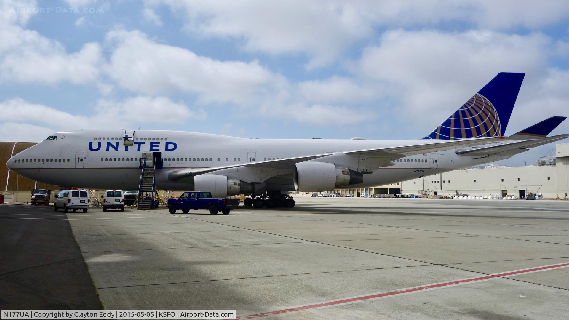 N177UA, 1990 Boeing 747-422 C/N 24384, SFO 2015