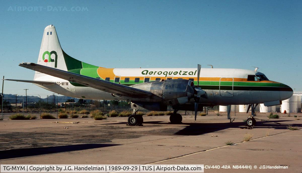 TG-MYM, 1953 Convair 580 C/N 327A, At Tucson International.  Hamilton Aviation.