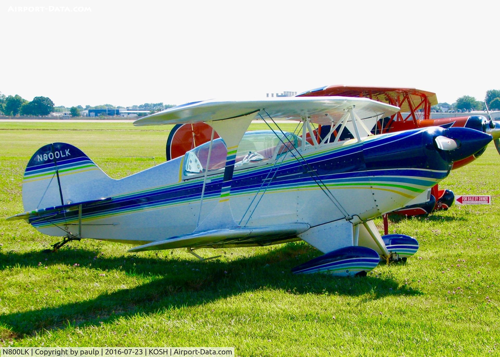 N800LK, 1972 Aerotek Pitts S-2A Special C/N 2018, At Oshkosh.