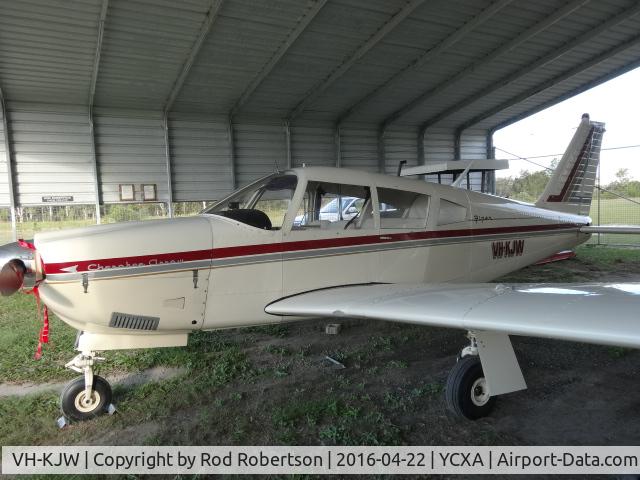 VH-KJW, 1968 Piper PA-28R-180 Cherokee Arrow C/N 28R-30492, VH-KJW at Cooloola Cove Qld june 2016