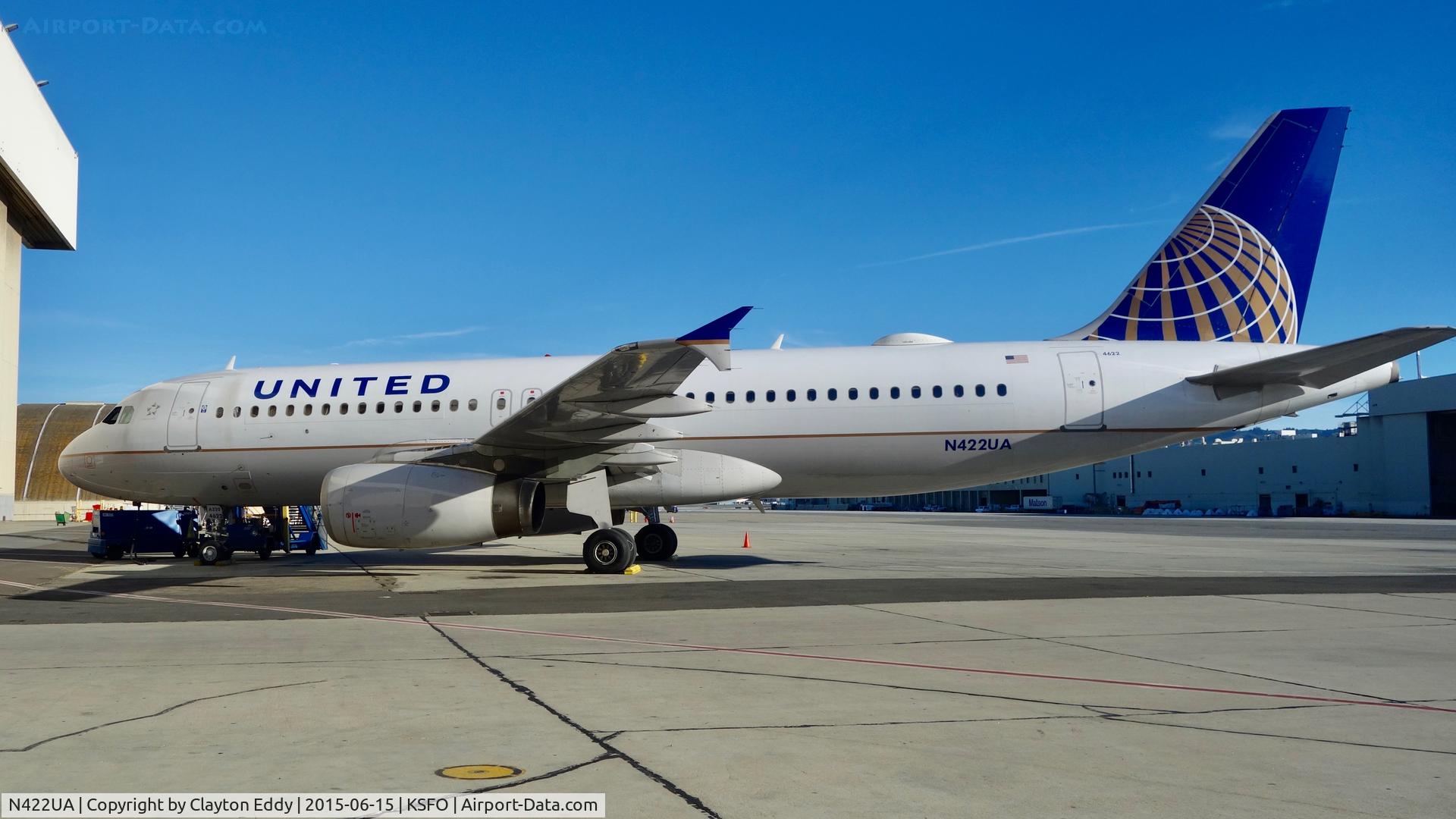 N422UA, 1995 Airbus A320-232 C/N 503, SFO 2015