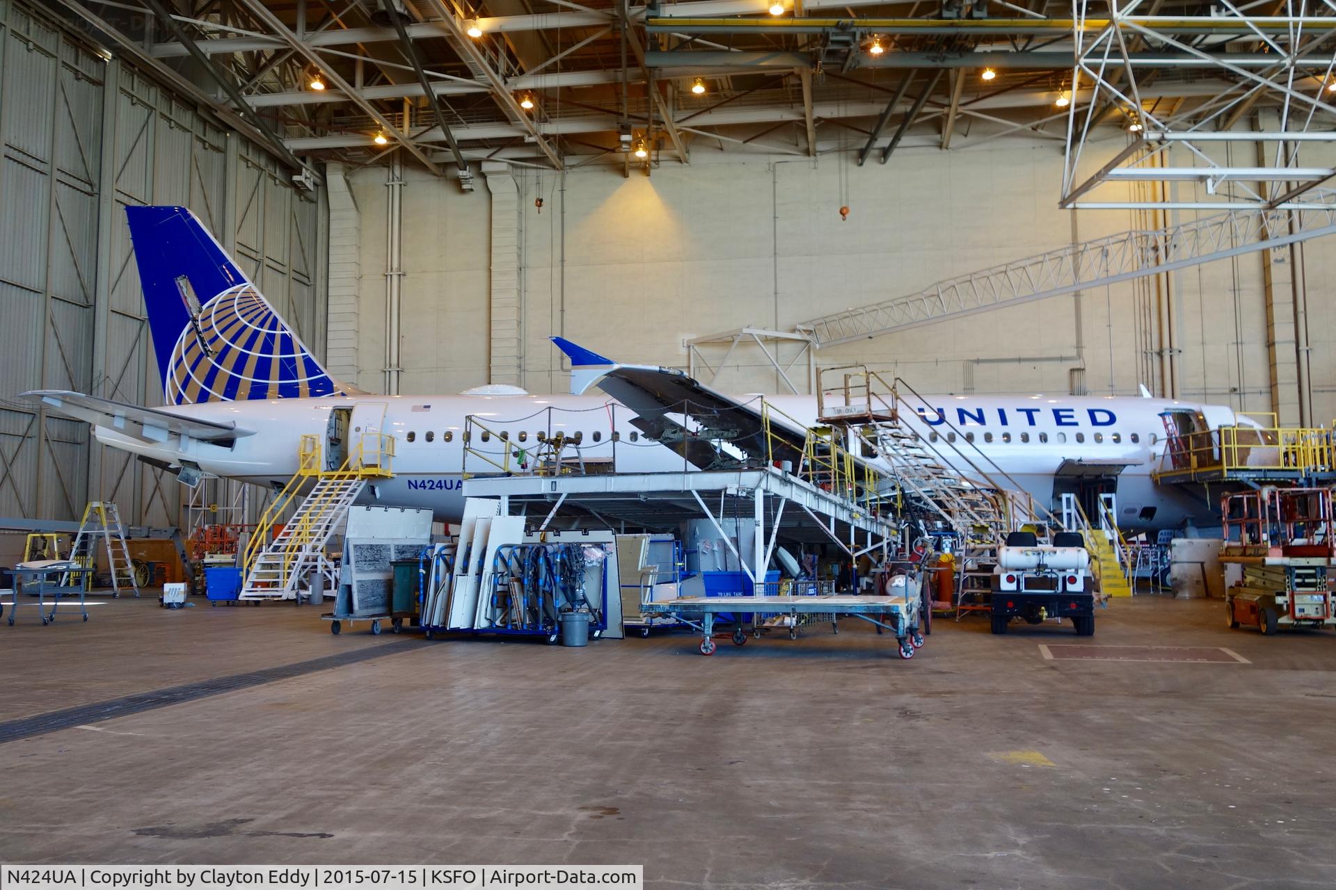 N424UA, 1995 Airbus A320-232 C/N 506, SFO 2015