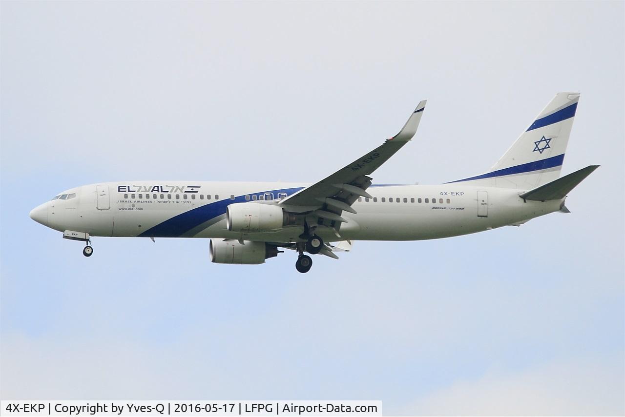 4X-EKP, 2001 Boeing 737-8Q8 C/N 30639, Boeing 737-8Q8, On final rwy 27R, Paris-Roissy Charles De Gaulle airport (LFPG-CDG)