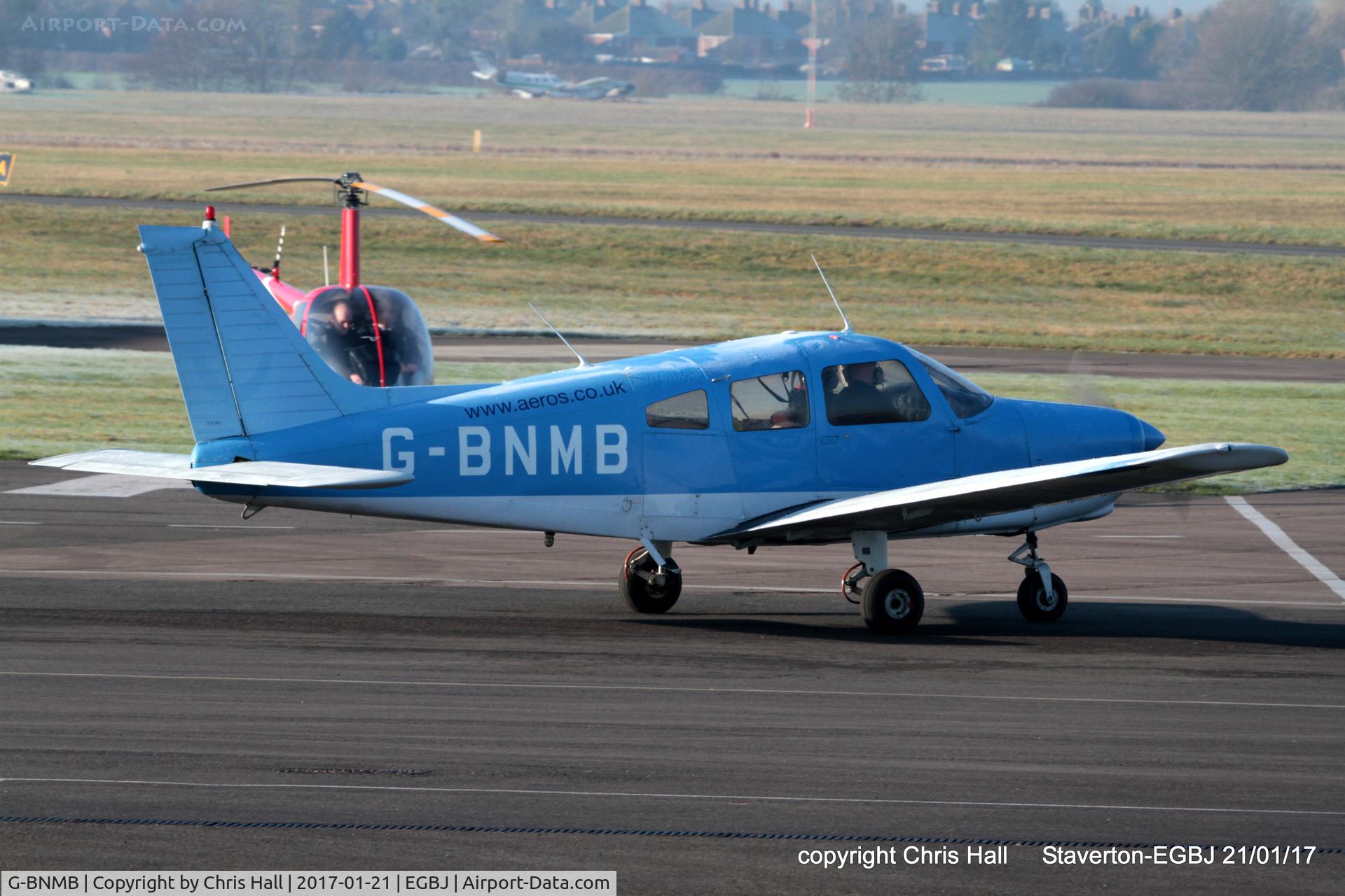 G-BNMB, 1976 Piper PA-28-151 Cherokee Warrior C/N 28-7615369, at Staverton