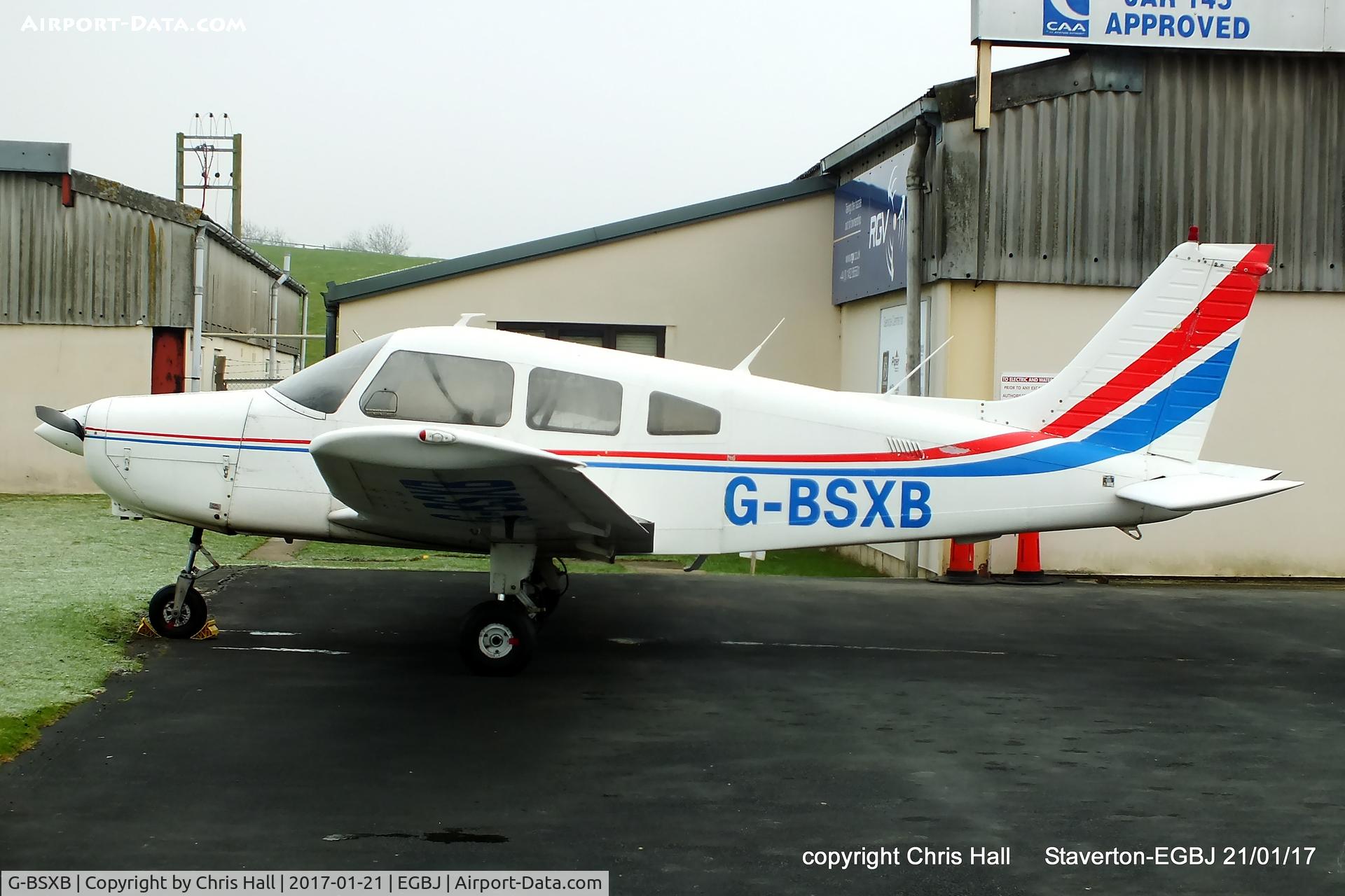 G-BSXB, 1984 Piper PA-28-161 Cherokee Warrior II C/N 28-8416125, at Staverton