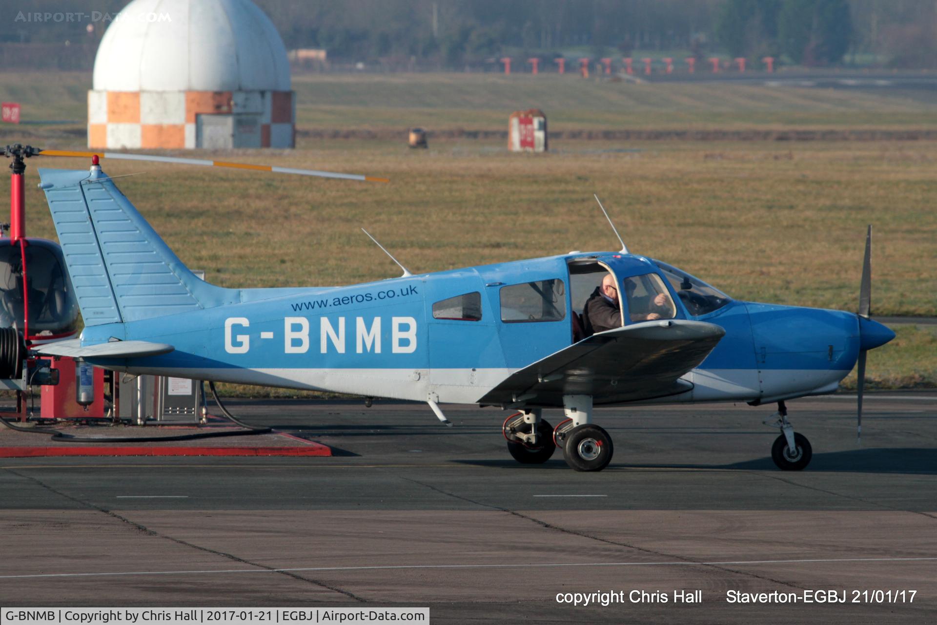 G-BNMB, 1976 Piper PA-28-151 Cherokee Warrior C/N 28-7615369, at Staverton