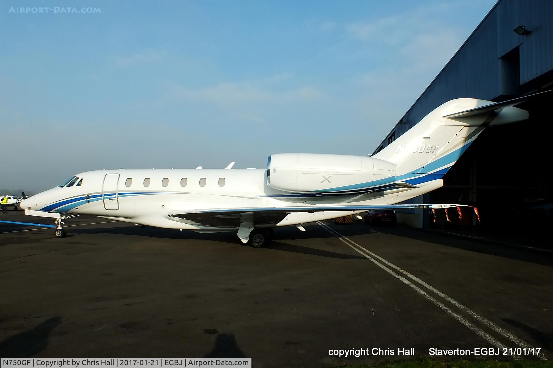N750GF, 2005 Cessna 750 Citation X C/N 750-0244, at Staverton