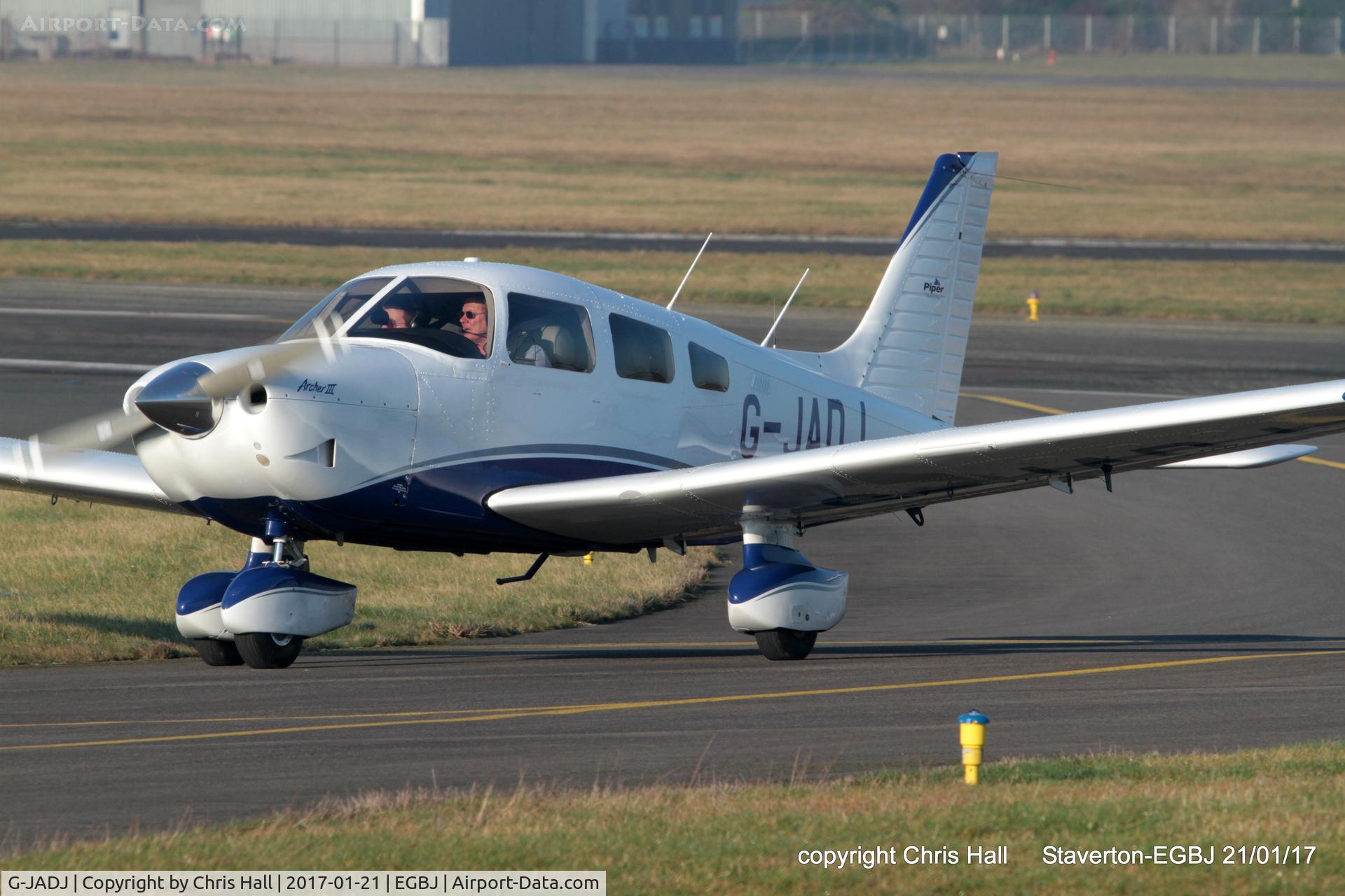 G-JADJ, 1995 Piper PA-28-181 Cherokee Archer III C/N 2843009, at Staverton