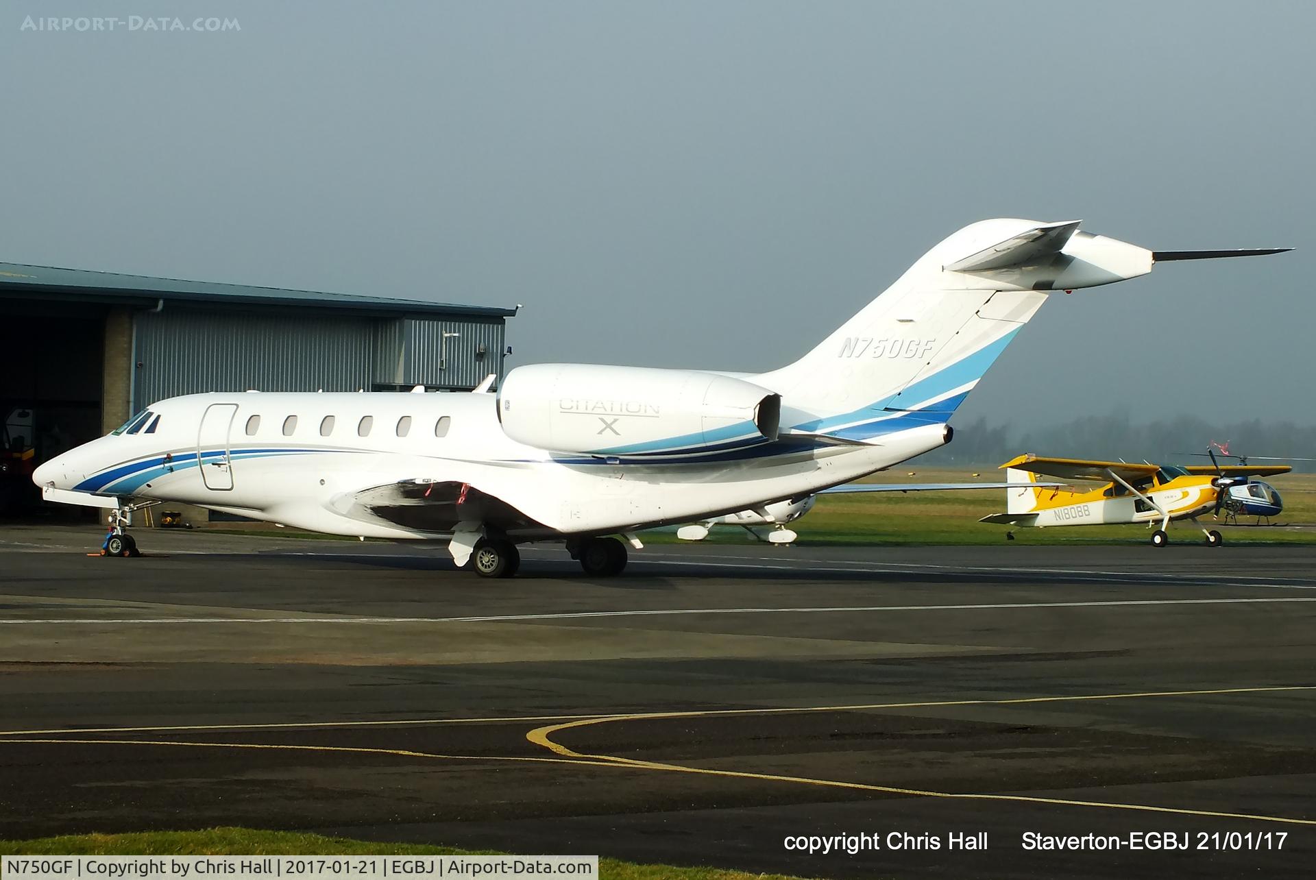 N750GF, 2005 Cessna 750 Citation X C/N 750-0244, at Staverton