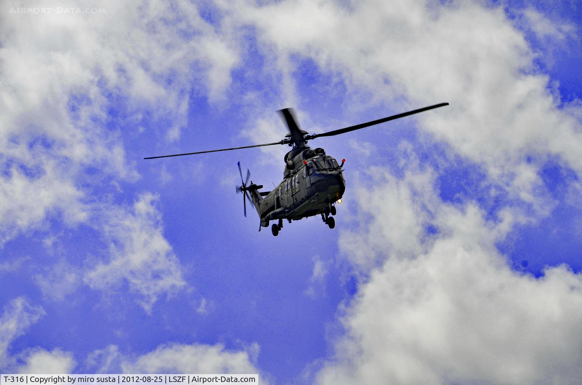 T-316, Aerospatiale TH89 Super Puma (AS-332M1) C/N 2334, T-316 Swiss army Aerospatiale AS332M1 Super Puma C/N 2334 helicopter during air-show at Birrfeld airfield in Switzerland