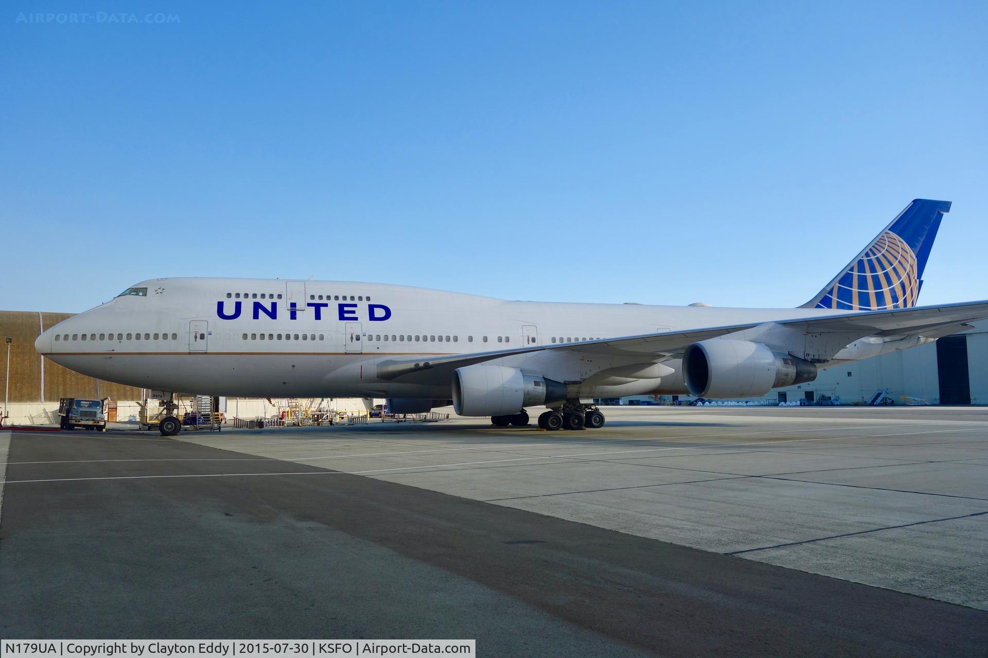 N179UA, 1991 Boeing 747-422 C/N 25158, SFO 2015