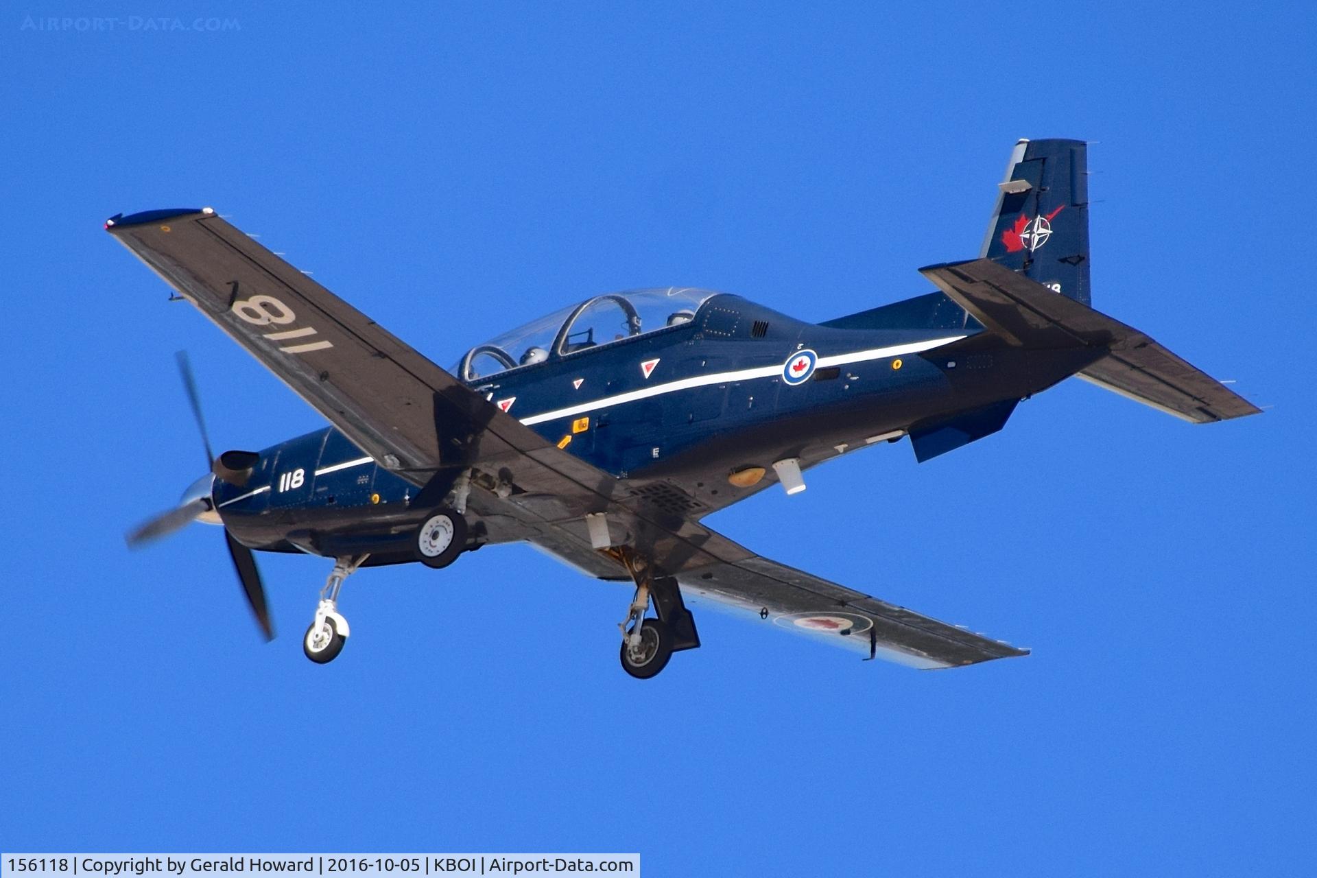 156118, Raytheon CT-156 Harvard II C/N PF-18, Departing RWY 10L. 15 Wing, Moose Jaw, Saskatchewan, Canada