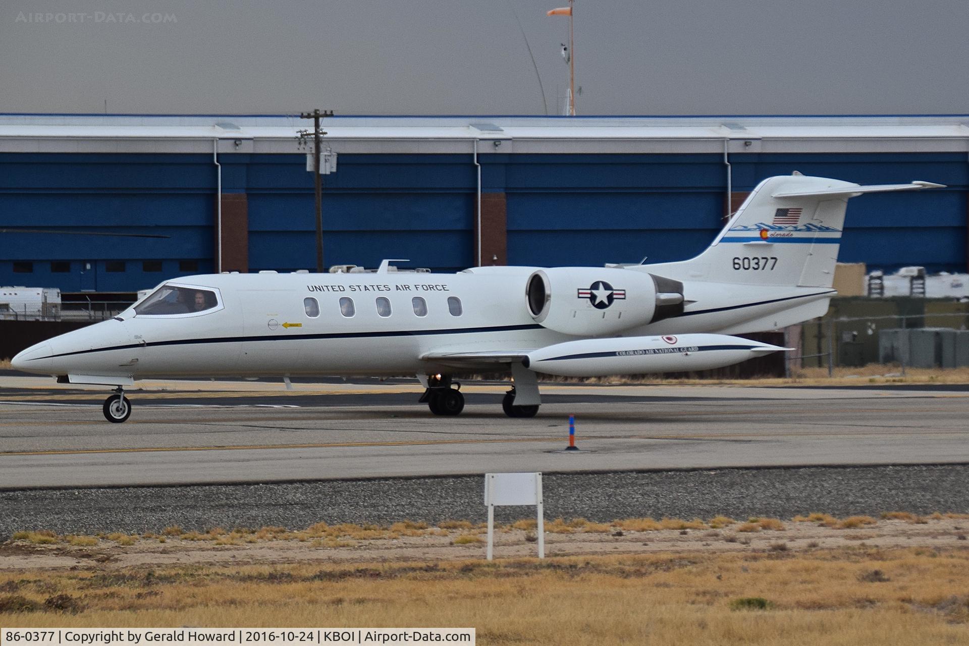 86-0377, 1985 Gates Learjet C-21A C/N 35A-629, Colorado Air National Guard.