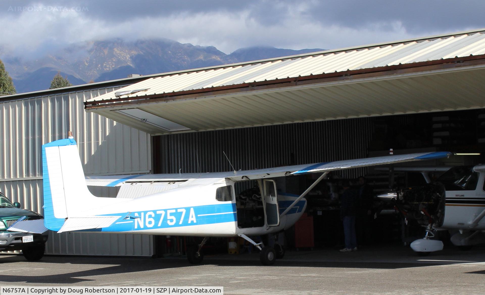 N6757A, 1956 Cessna 172 C/N 28857, 1956 Cessna 172, Continental O-300 145 Hp 6 cylinder, First year of production, straight tail initially, 12 volt ignition. This is not a Skyhawk-that version came years later. 