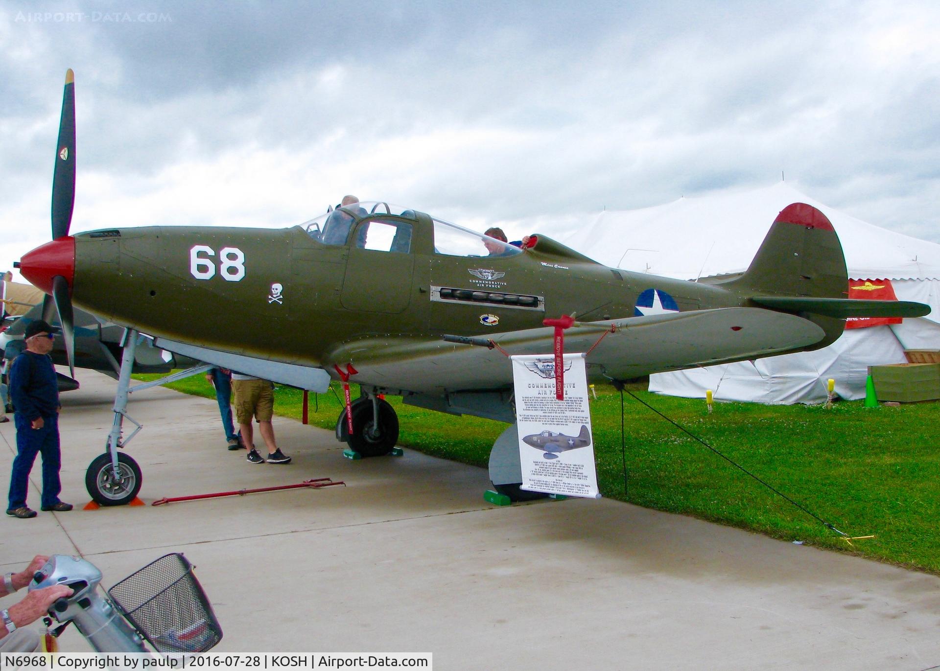 N6968, 1943 Bell P-39Q Airacobra C/N 219597, At Oshkosh.