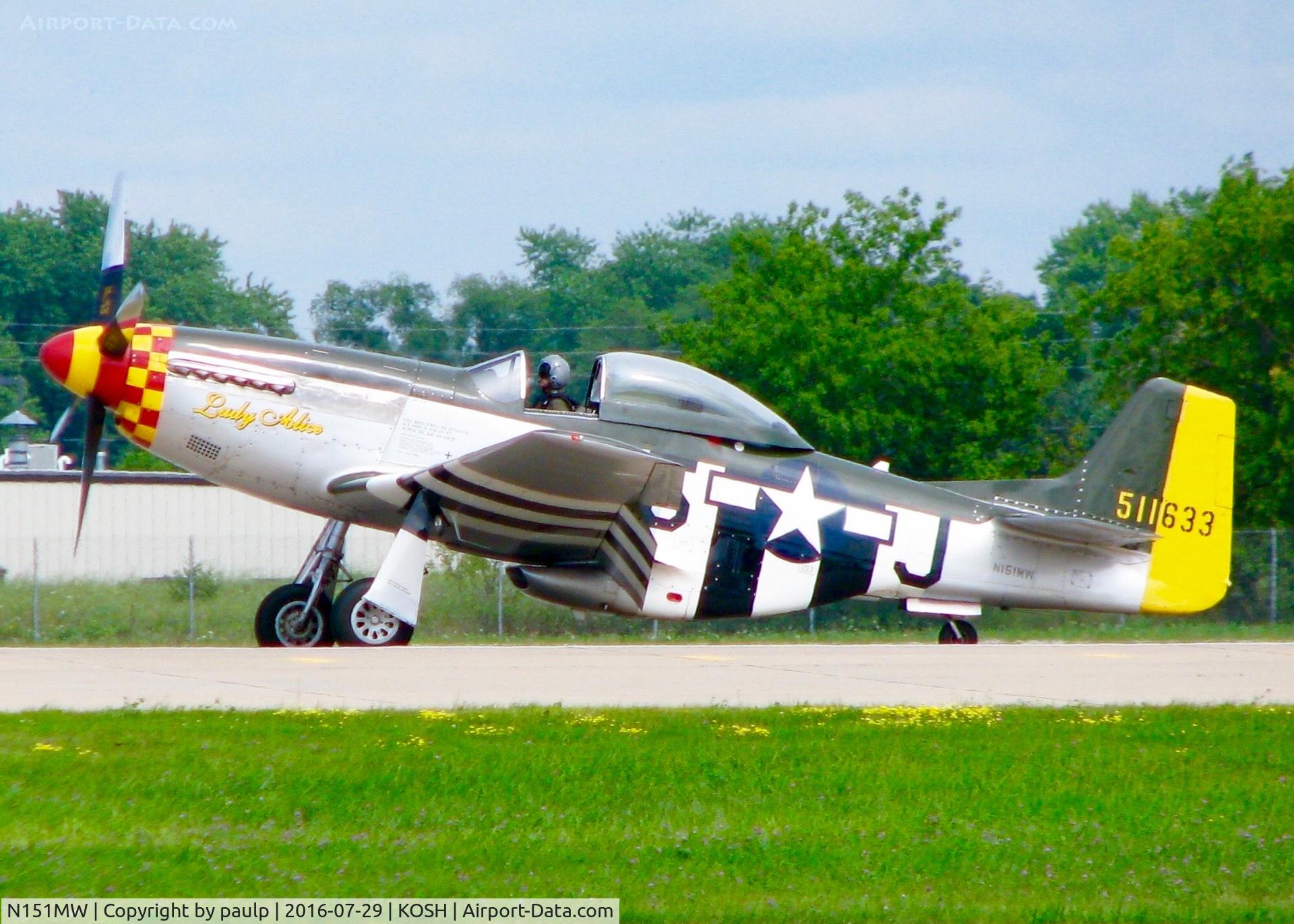 N151MW, 1945 North American P-51D Mustang C/N 124-48386, At Oshkosh.
