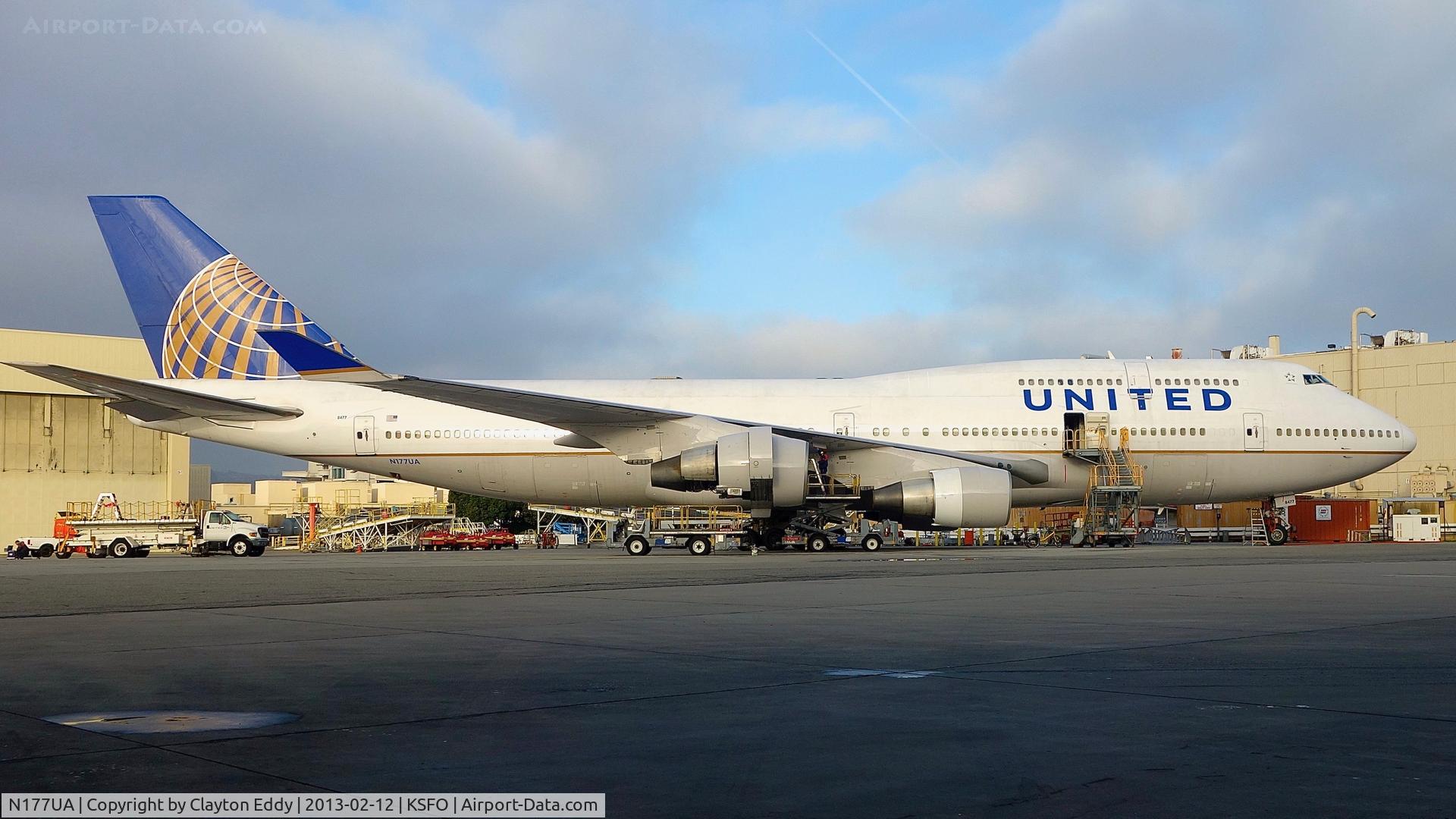 N177UA, 1990 Boeing 747-422 C/N 24384, SFO 2013