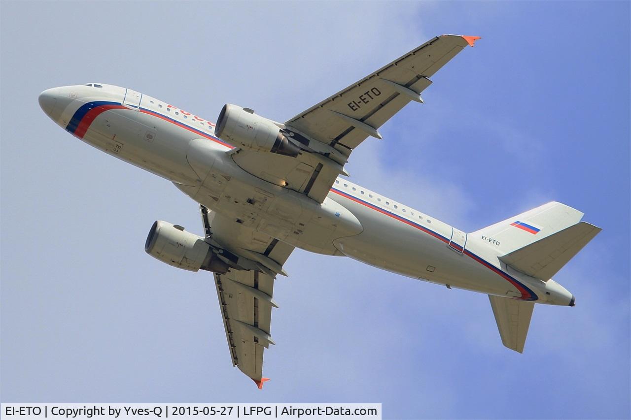 EI-ETO, 2002 Airbus A319-111 C/N 1679, Airbus A319-111, Take off rwy 27L, Roissy Charles De Gaulle airport (LFPG-CDG)