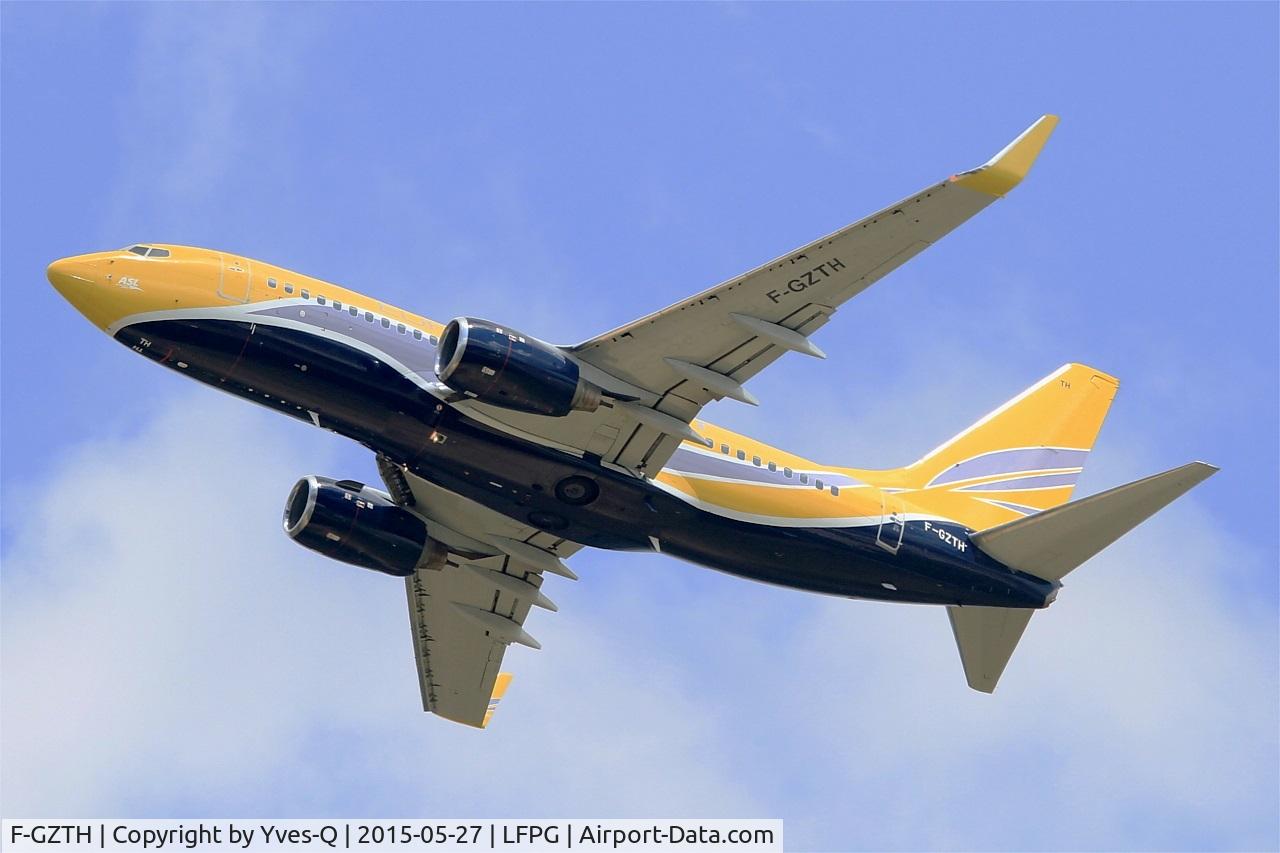 F-GZTH, 1999 Boeing 737-73S C/N 29081, Boeing 737-73S, Take off rwy 27L, Roissy Charles De Gaulle airport (LFPG-CDG)