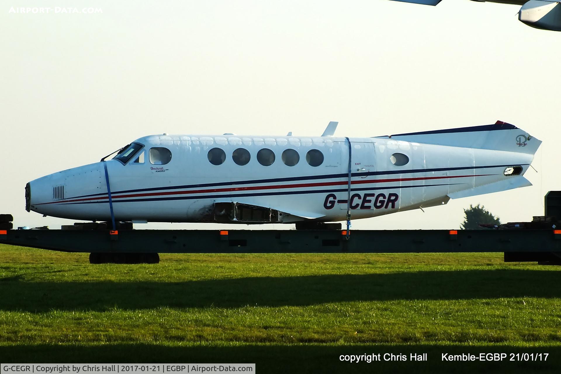 G-CEGR, 1978 Beech 200 Super King Air C/N BB-351, with ASI at Kemble