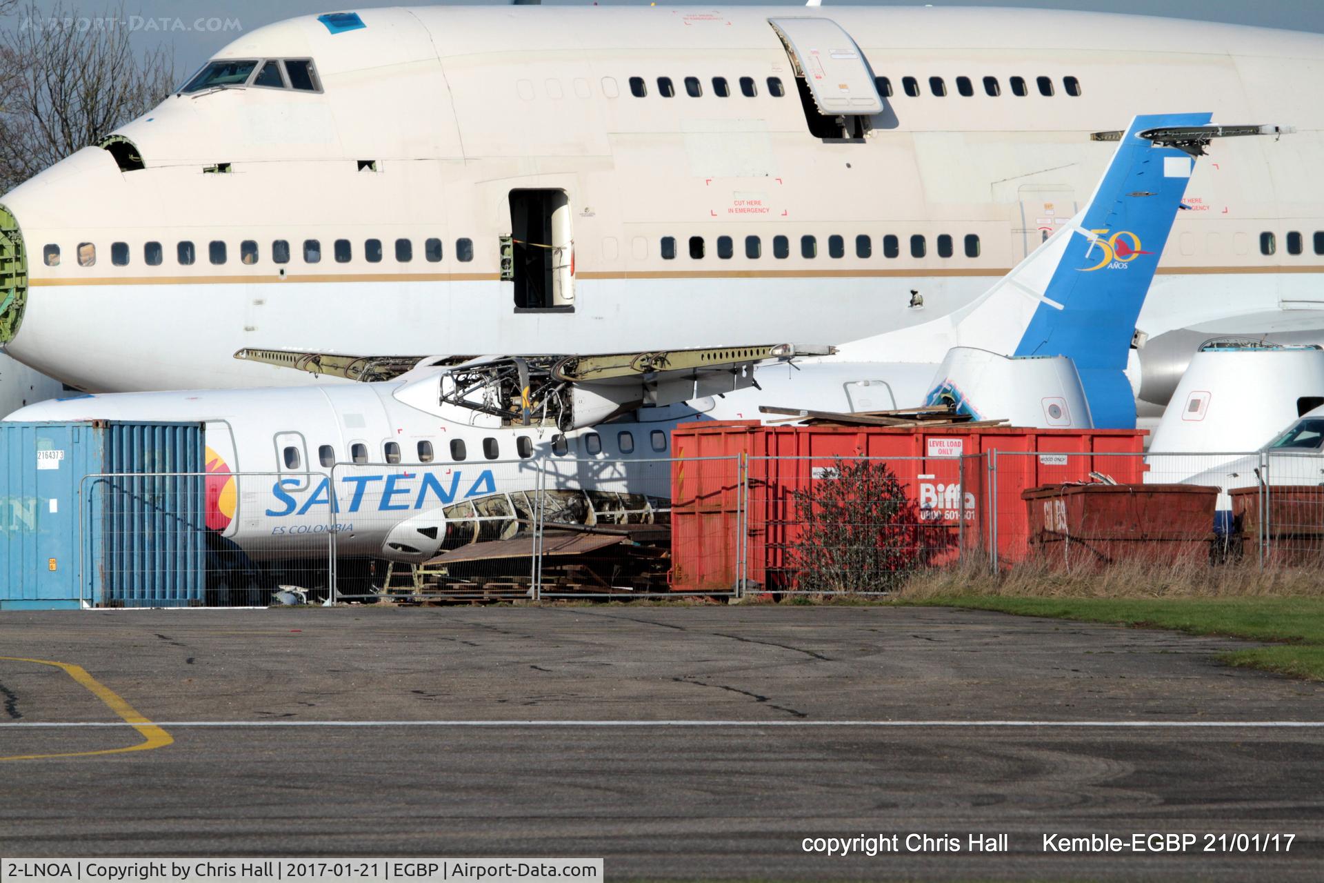 2-LNOA, 1997 ATR 42-500 C/N 532, in the scrapping area at ASI at Kemble
