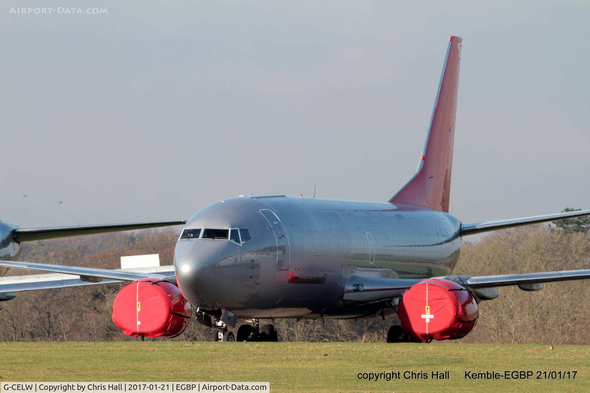 G-CELW, 1986 Boeing 737-377(SF) C/N 23659, in the scrapping area at Kemble
