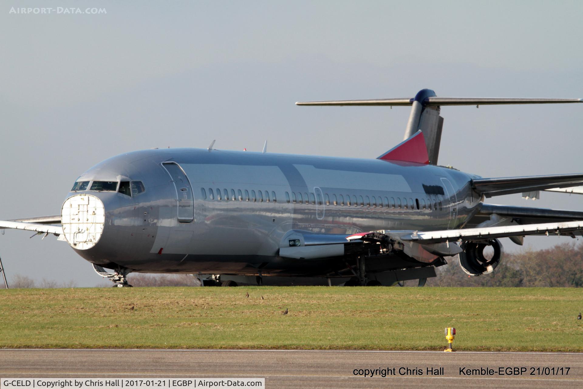 G-CELD, 1987 Boeing 737-33A C/N 23832, in the scrapping area at Kemble